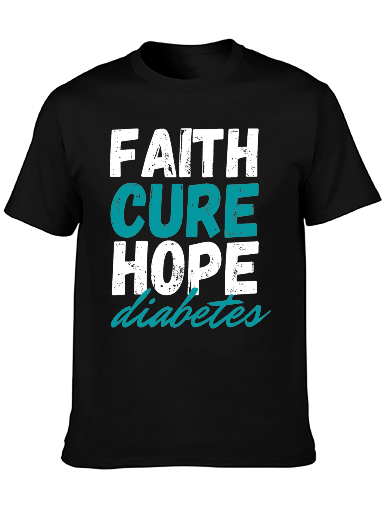 Faith Cure Hope - Diabetes Awareness T-Shirt