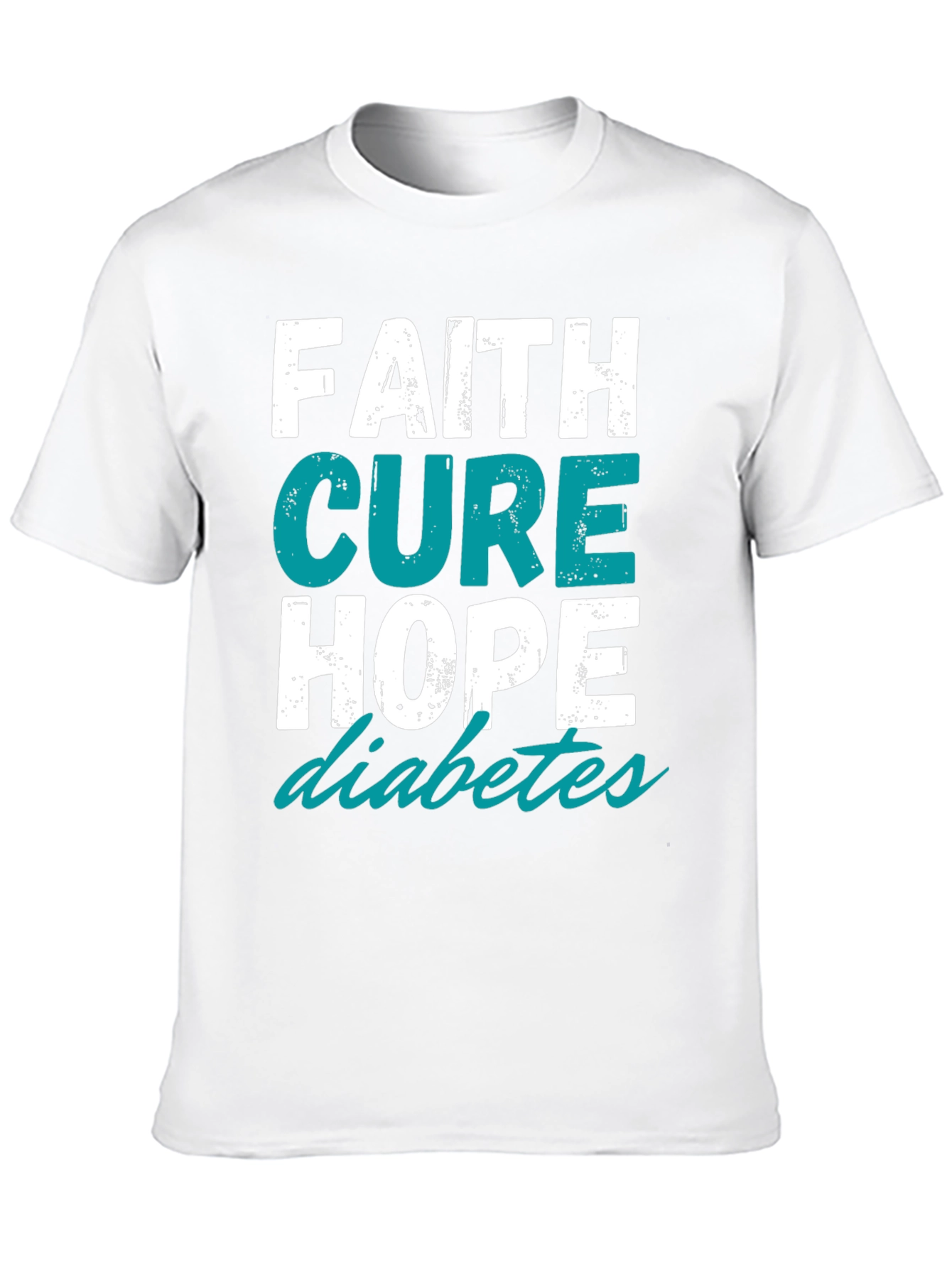 Faith Cure Hope - Diabetes Awareness T-Shirt