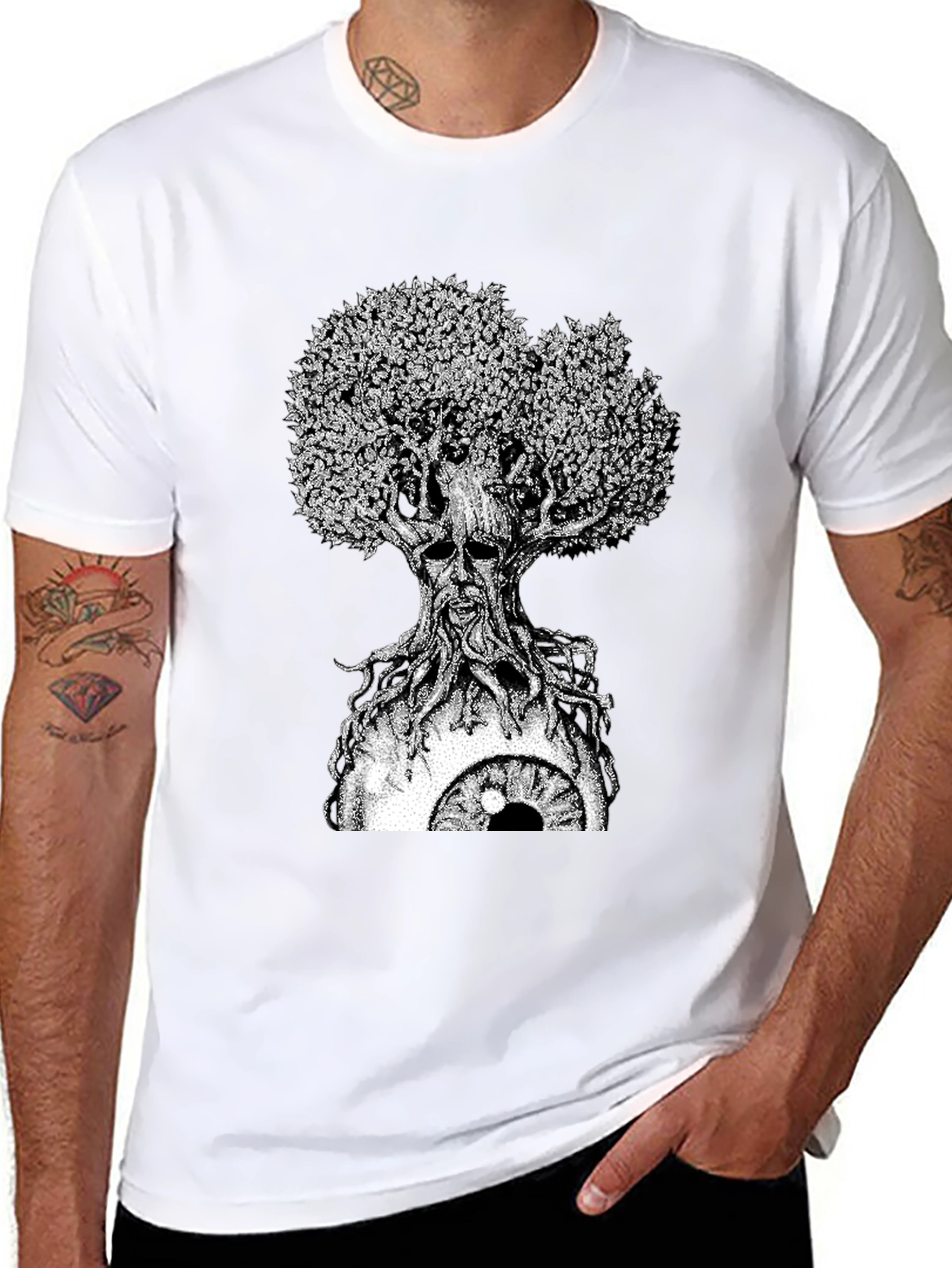 Eye Tree Graphic T-Shirt - Unique Design