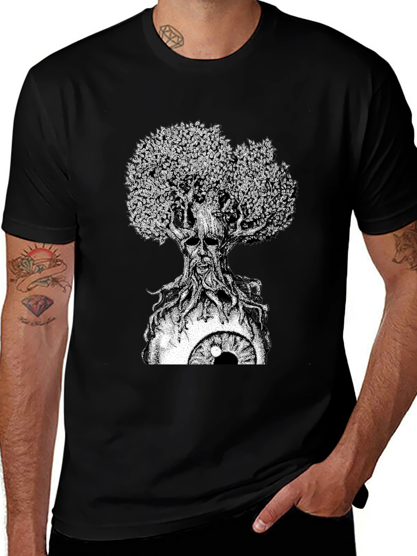 Eye Tree Graphic T-Shirt - Unique Design