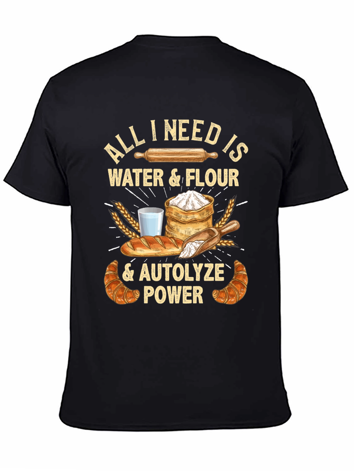 Bakers Essential T-Shirt: Water Flour Autolyze Power
