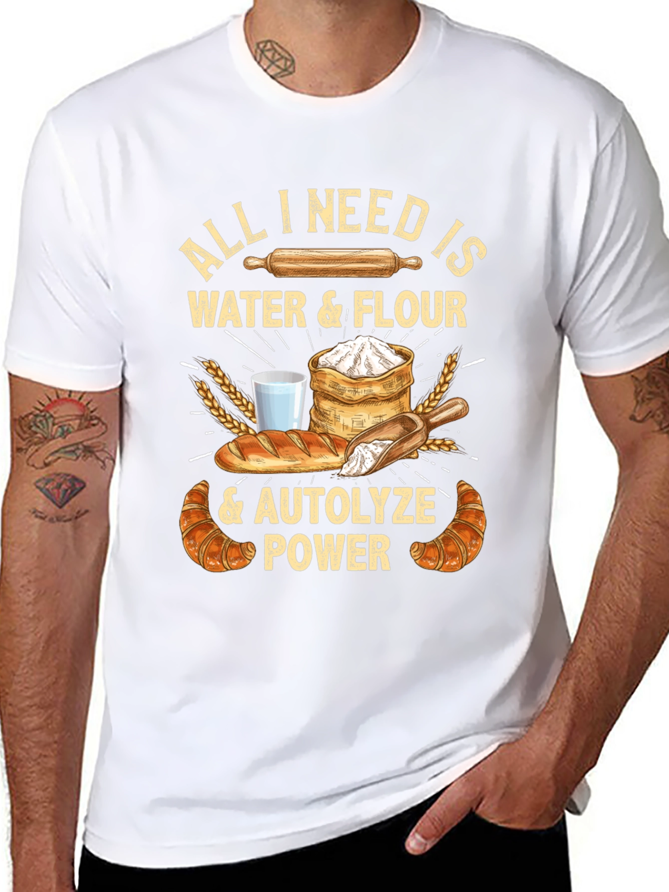 Bakers Essential T-Shirt: Water Flour Autolyze Power