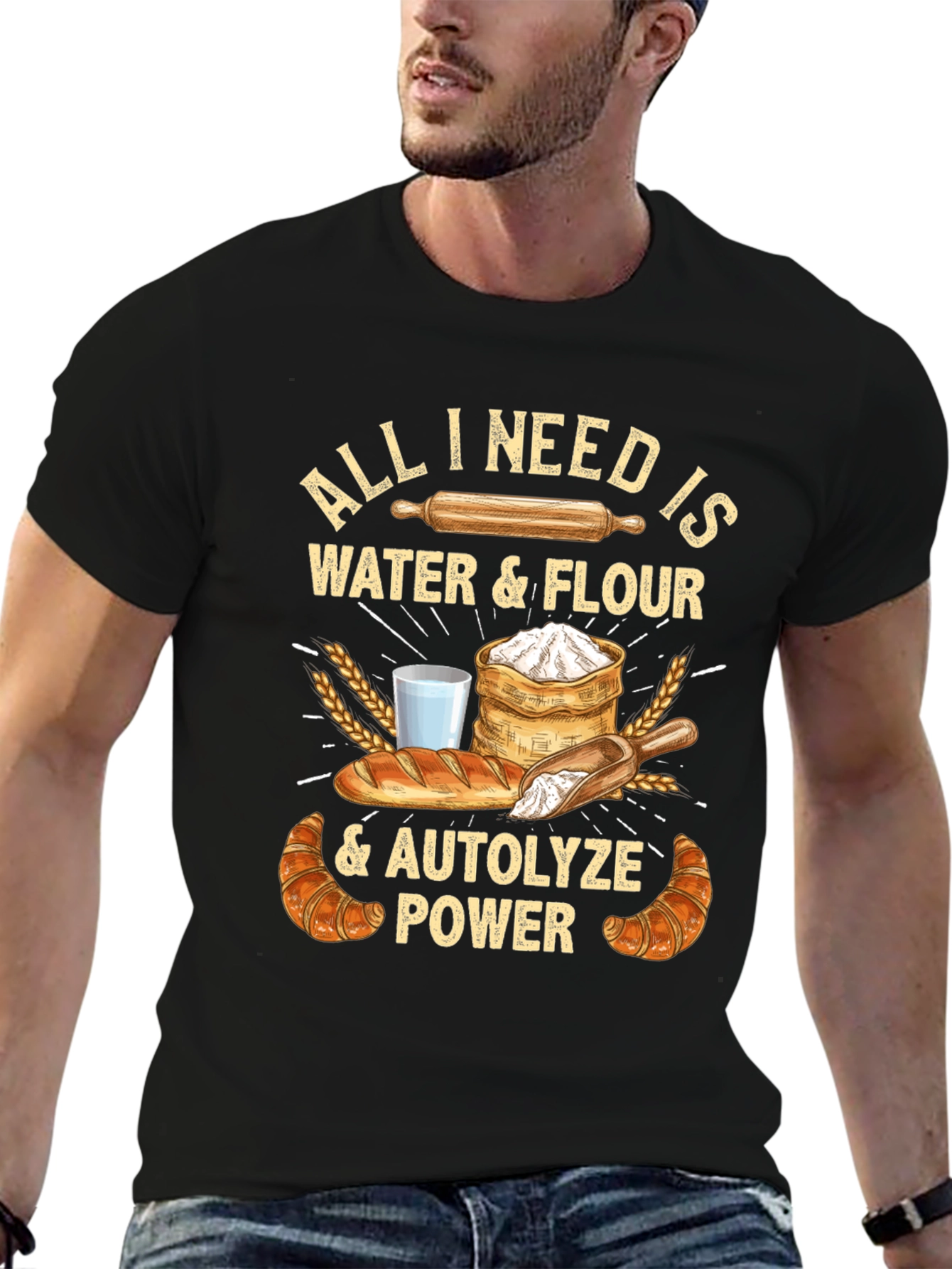 Bakers Essential T-Shirt: Water Flour Autolyze Power