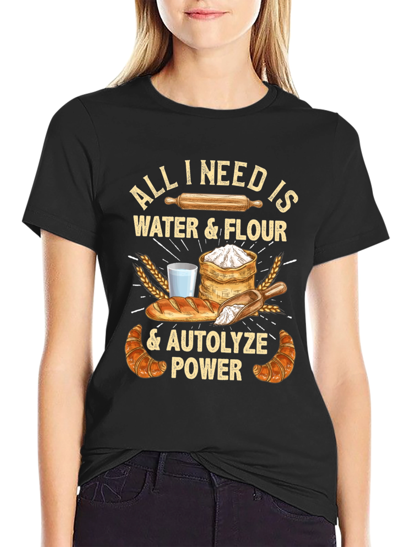 Bakers Essential T-Shirt: Water Flour Autolyze Power