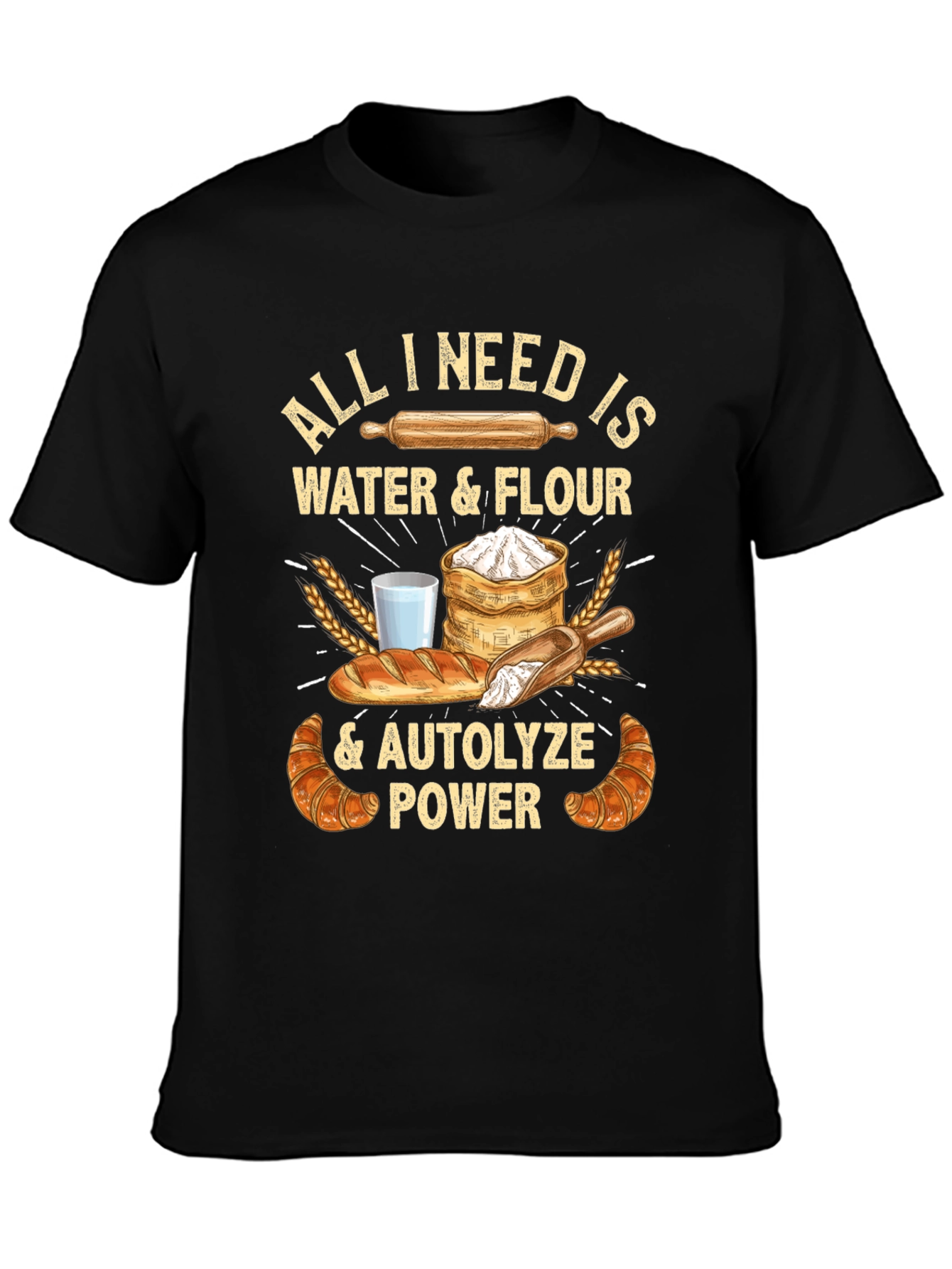Bakers Essential T-Shirt: Water Flour Autolyze Power