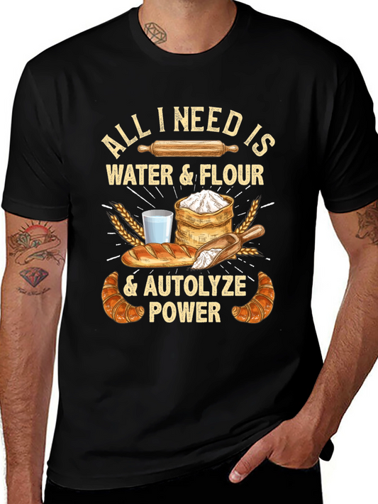 Bakers Essential T-Shirt: Water Flour Autolyze Power