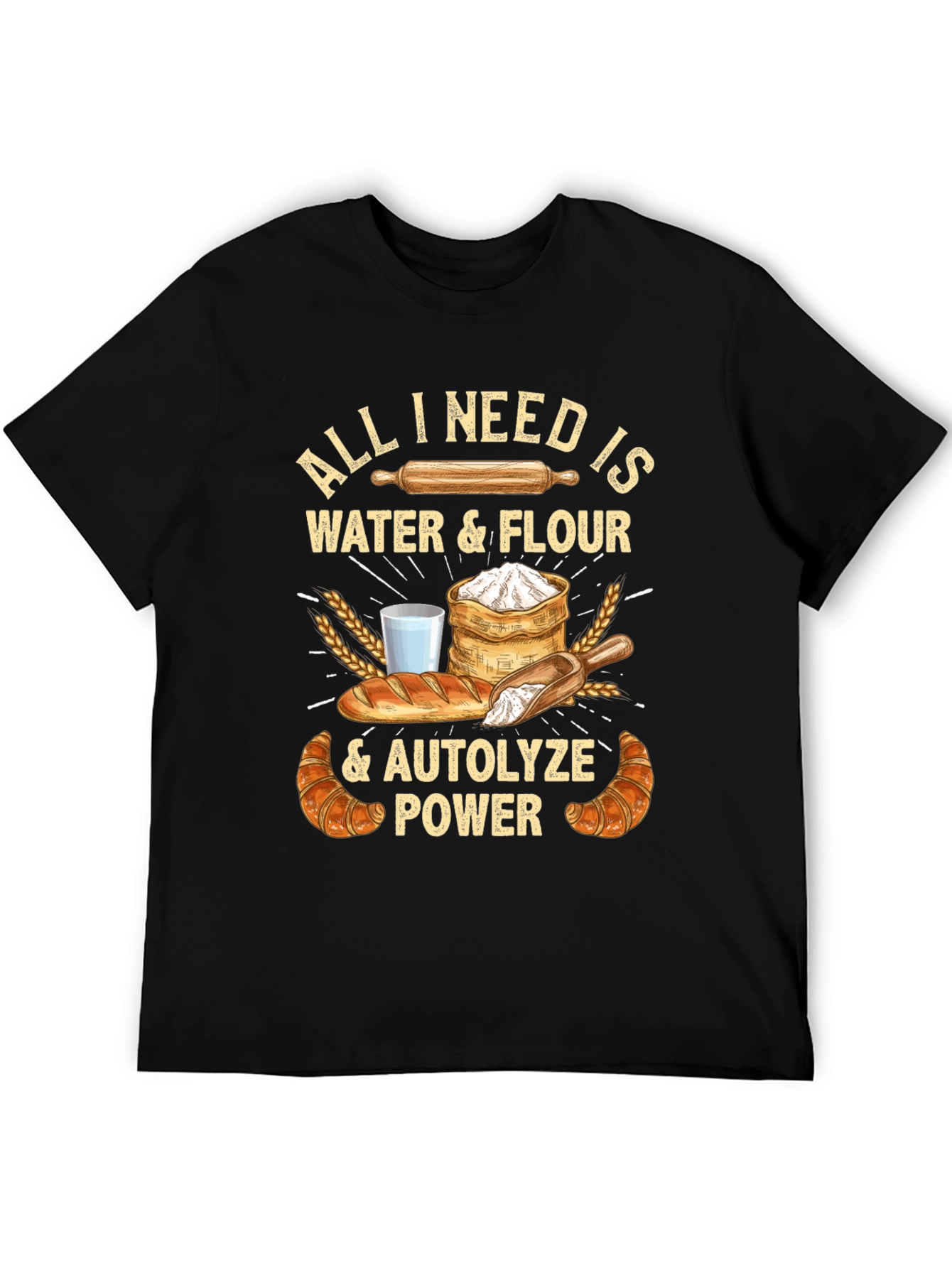 Bakers Essential T-Shirt: Water Flour Autolyze Power