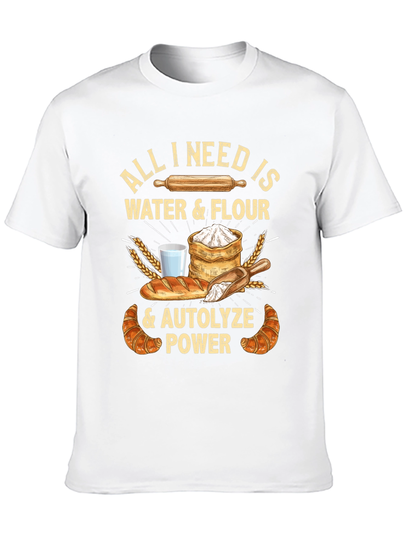 Bakers Essential T-Shirt: Water Flour Autolyze Power