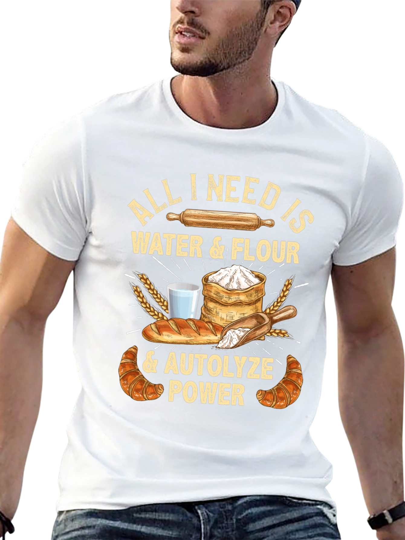 Bakers Essential T-Shirt: Water Flour Autolyze Power