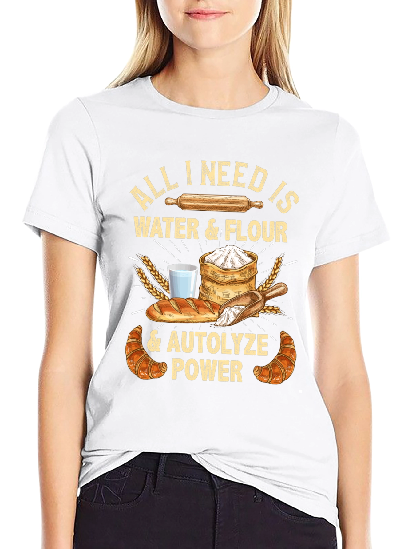 Bakers Essential T-Shirt: Water Flour Autolyze Power