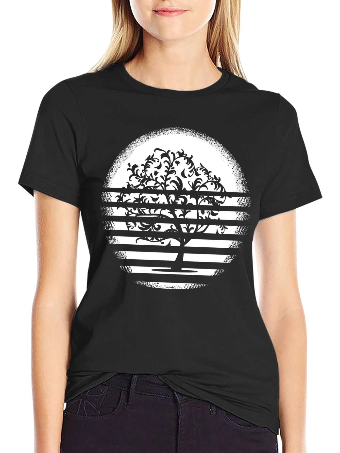 Black Tree Graphic T-Shirt