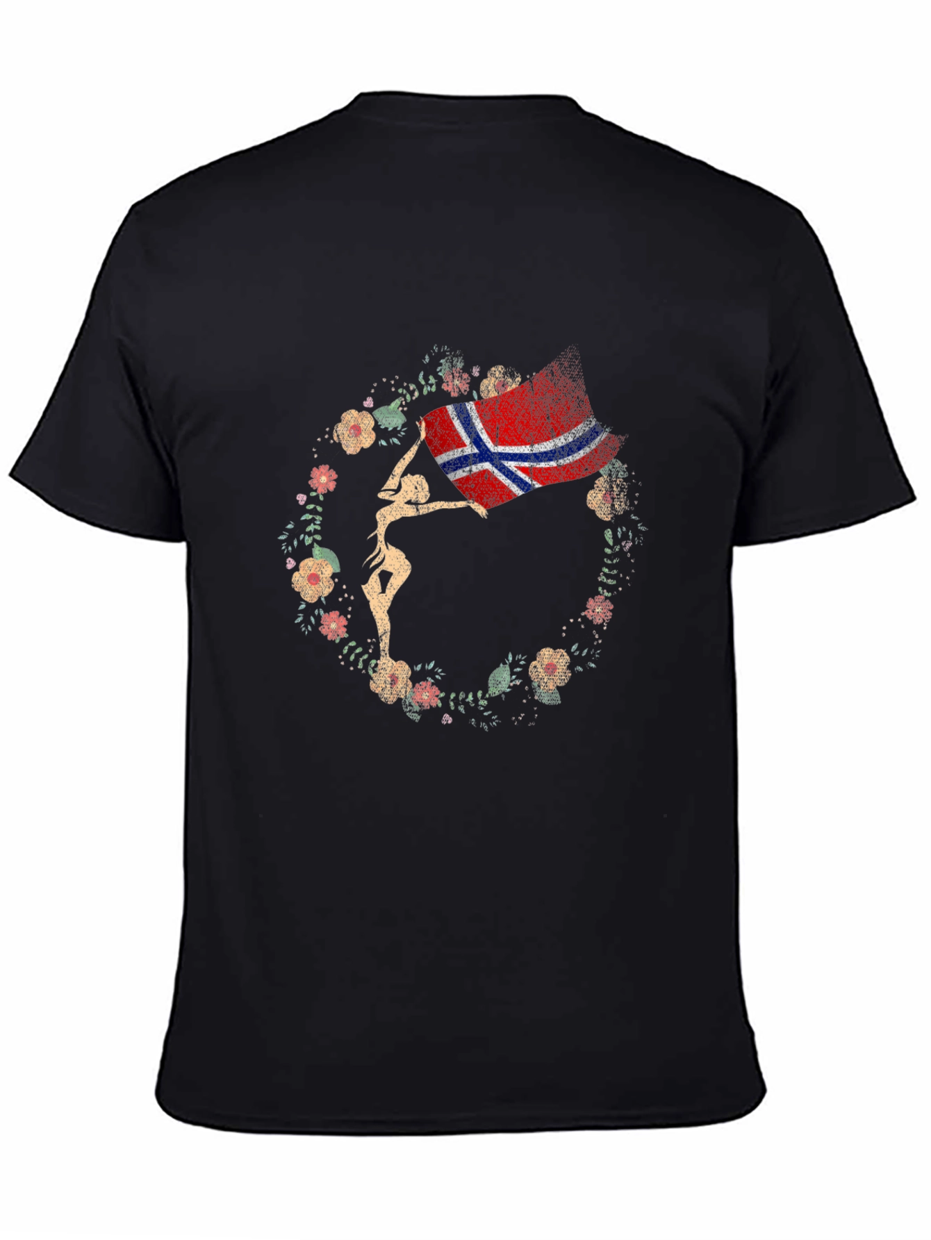 Norway Flag Floral Graphic Tee