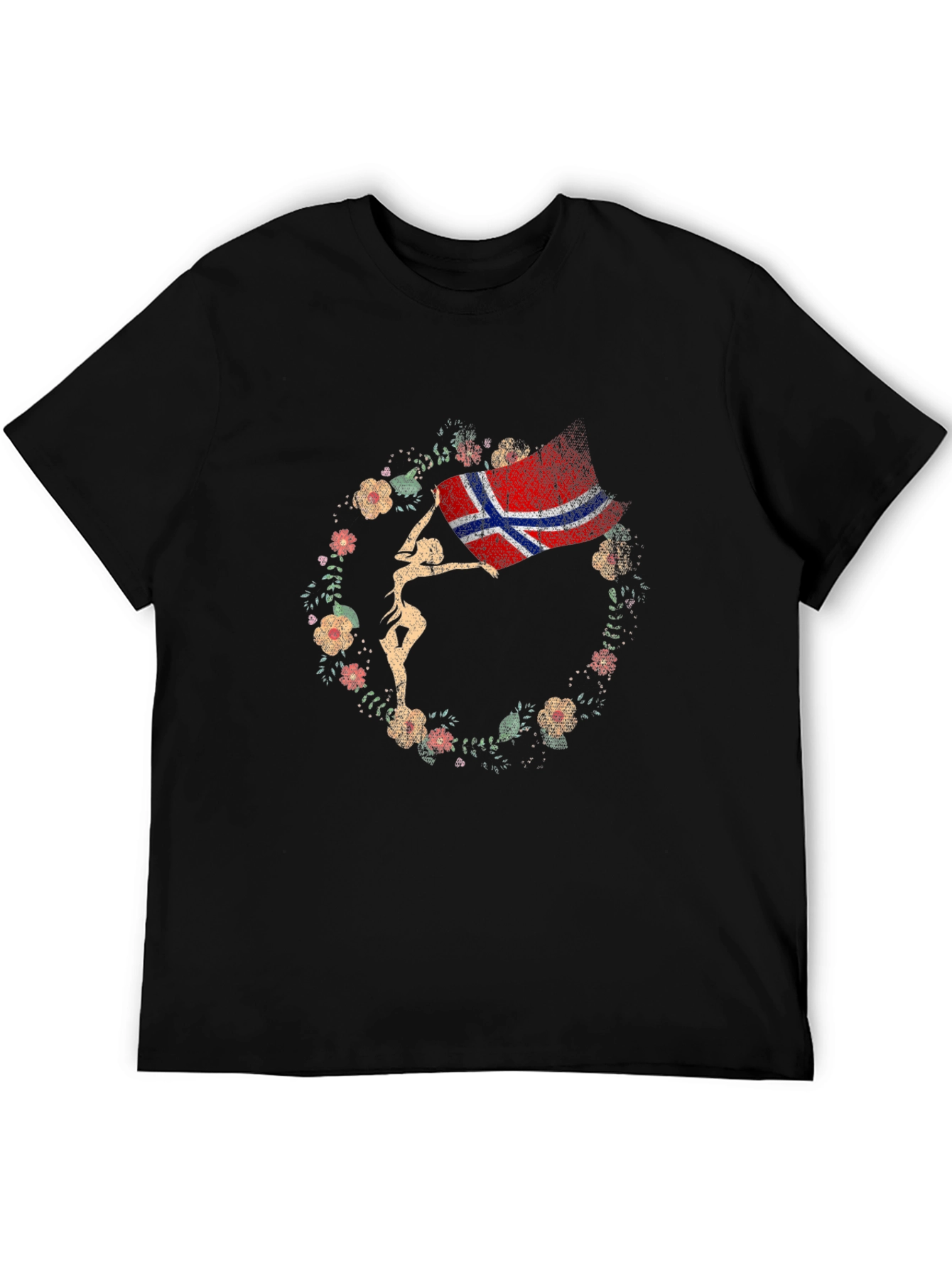 Norway Flag Floral Graphic Tee
