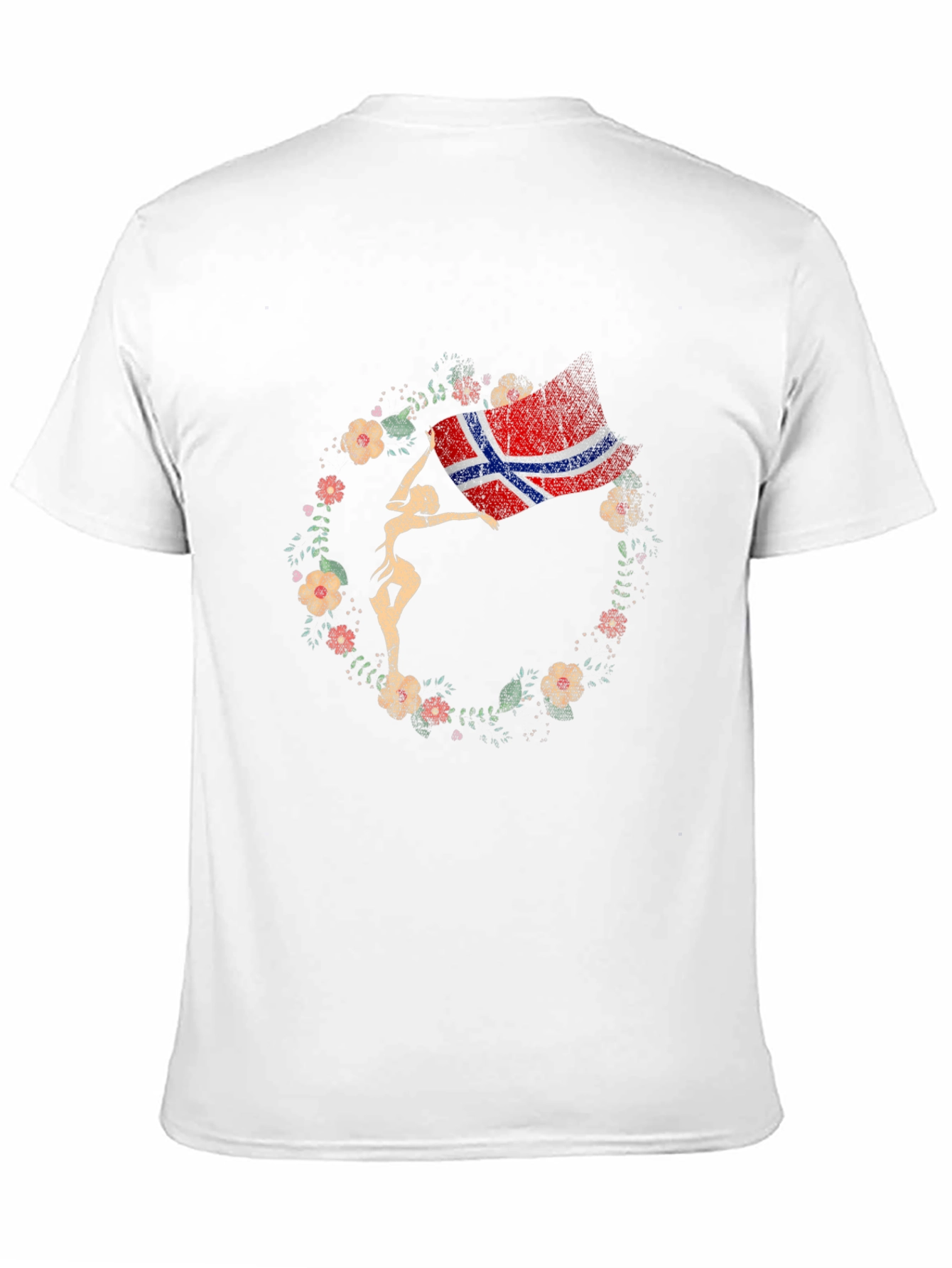 Norway Flag Floral Graphic Tee