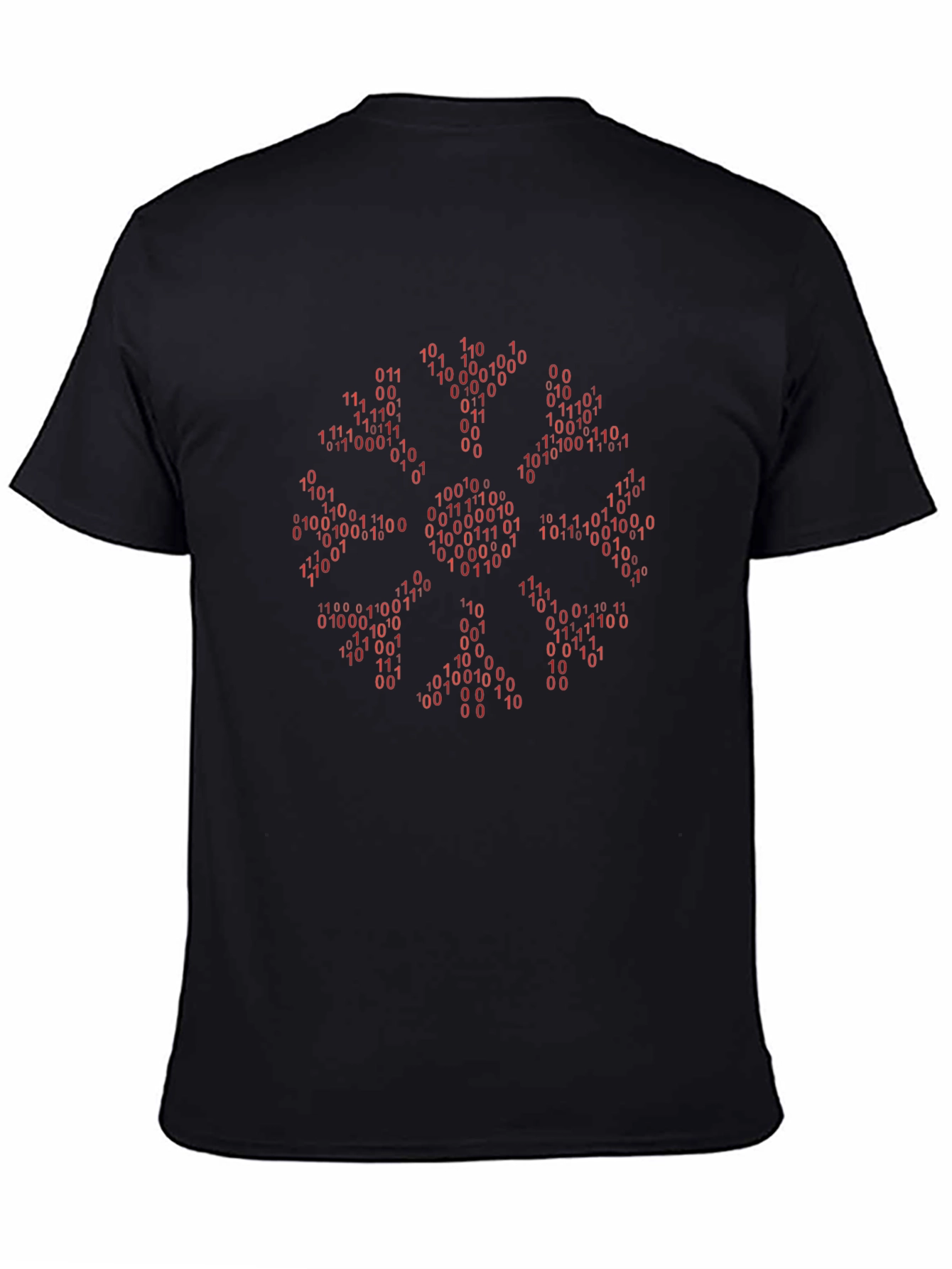 Binary Code Wheel Black T-Shirt