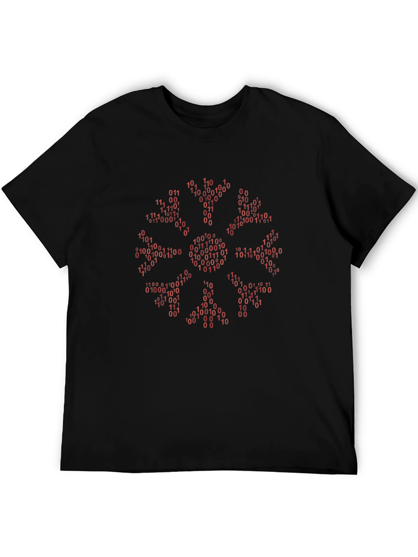 Binary Code Wheel Black T-Shirt