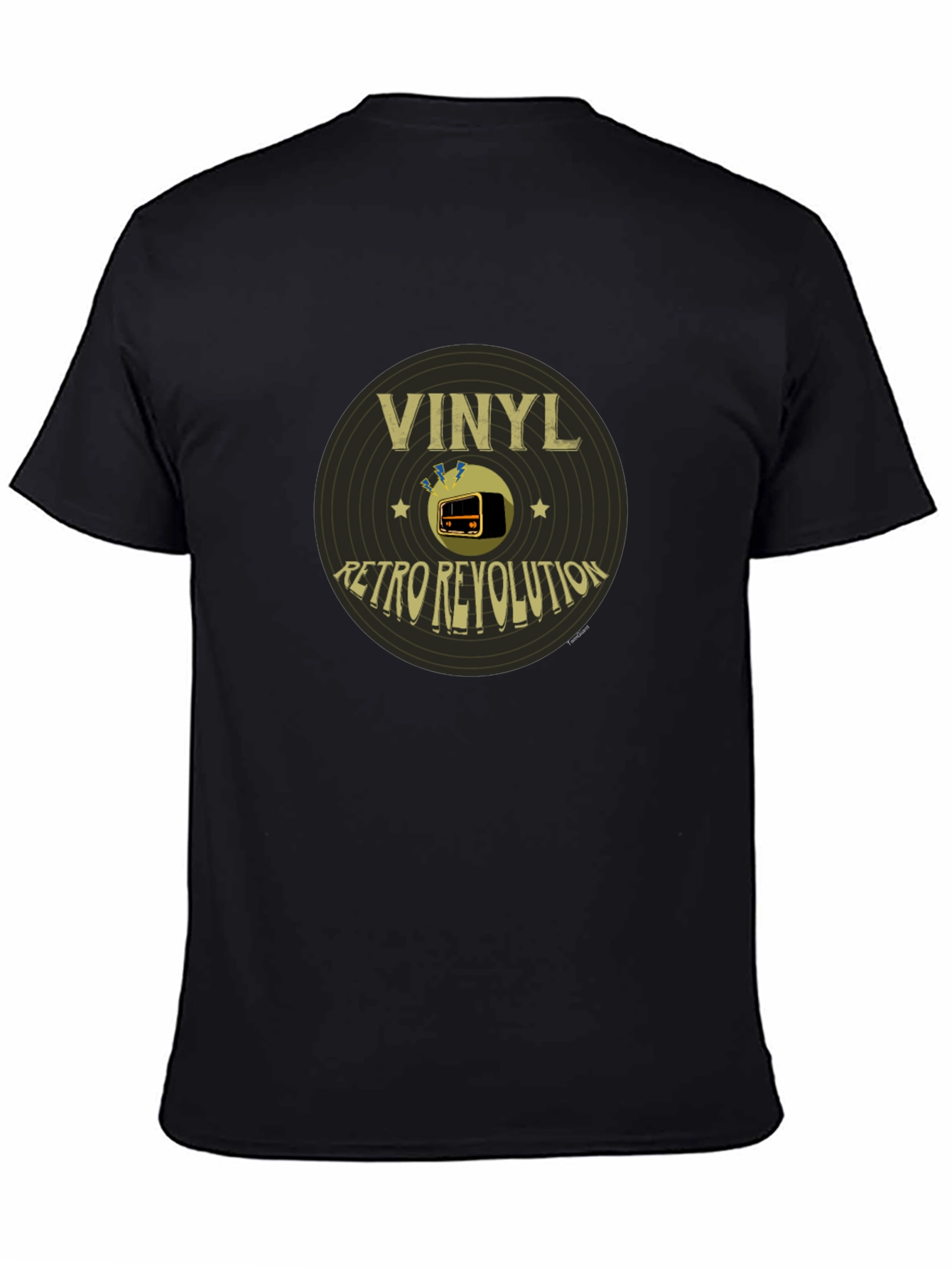 Retro Vinyl Revolution Black T-Shirt
