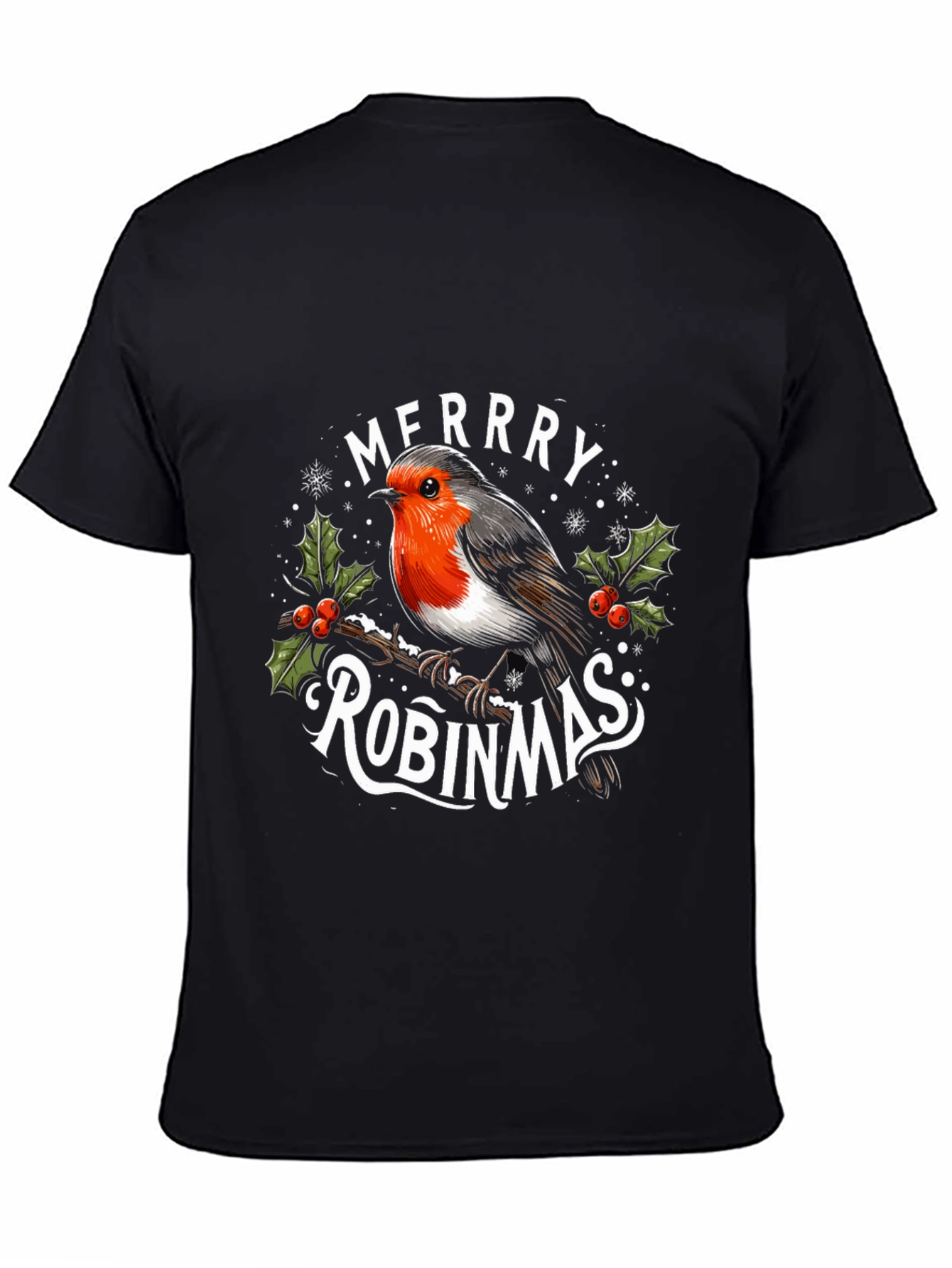 Merry Robinmas Holiday Graphic T-Shirt