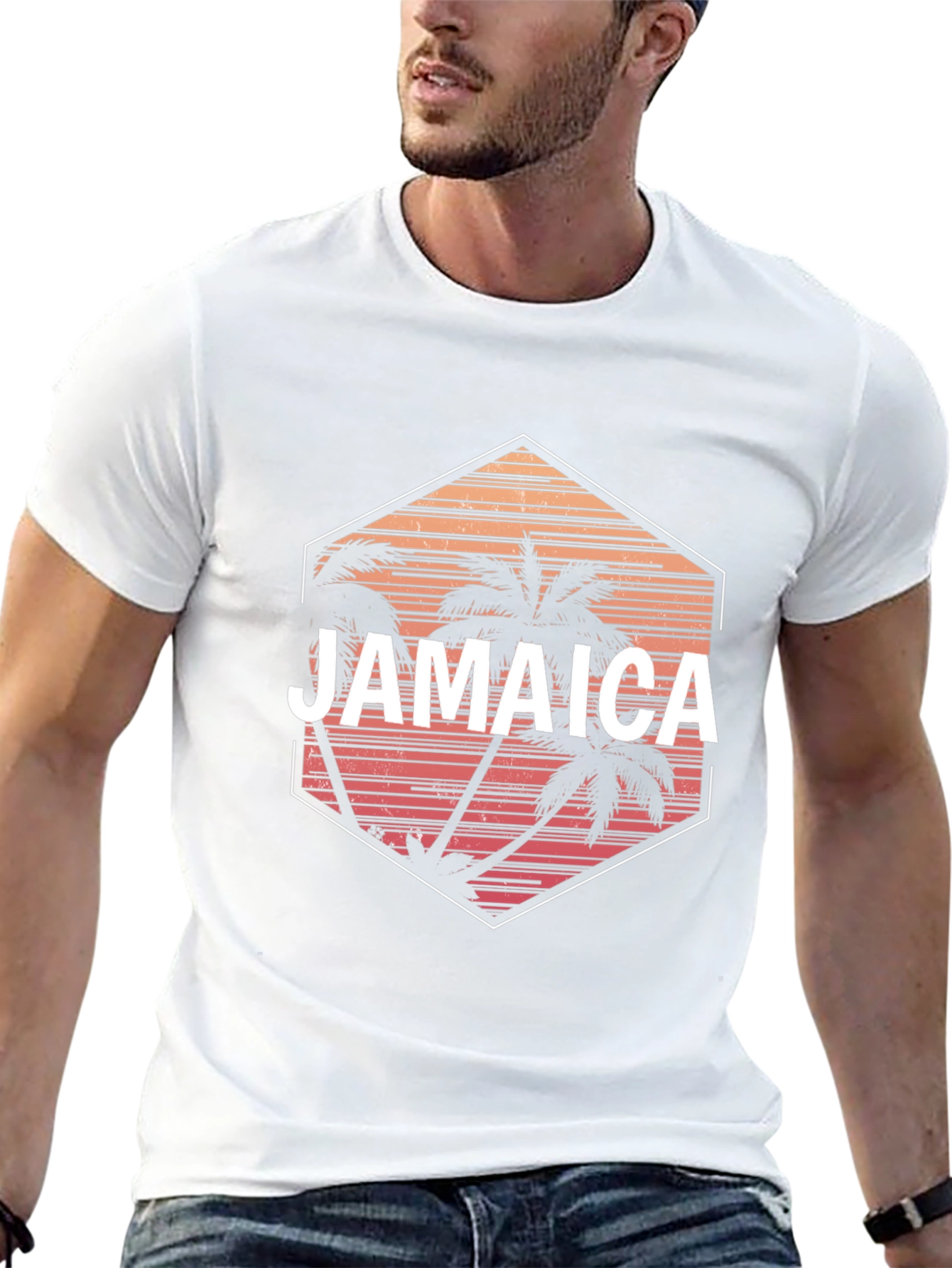 Jamaica Palm Tree Graphic T-Shirt