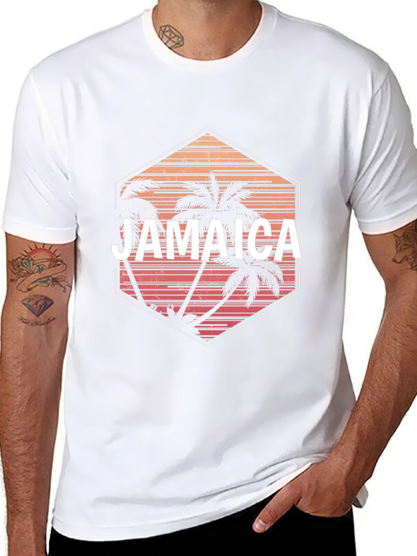 Jamaica Palm Tree Graphic T-Shirt
