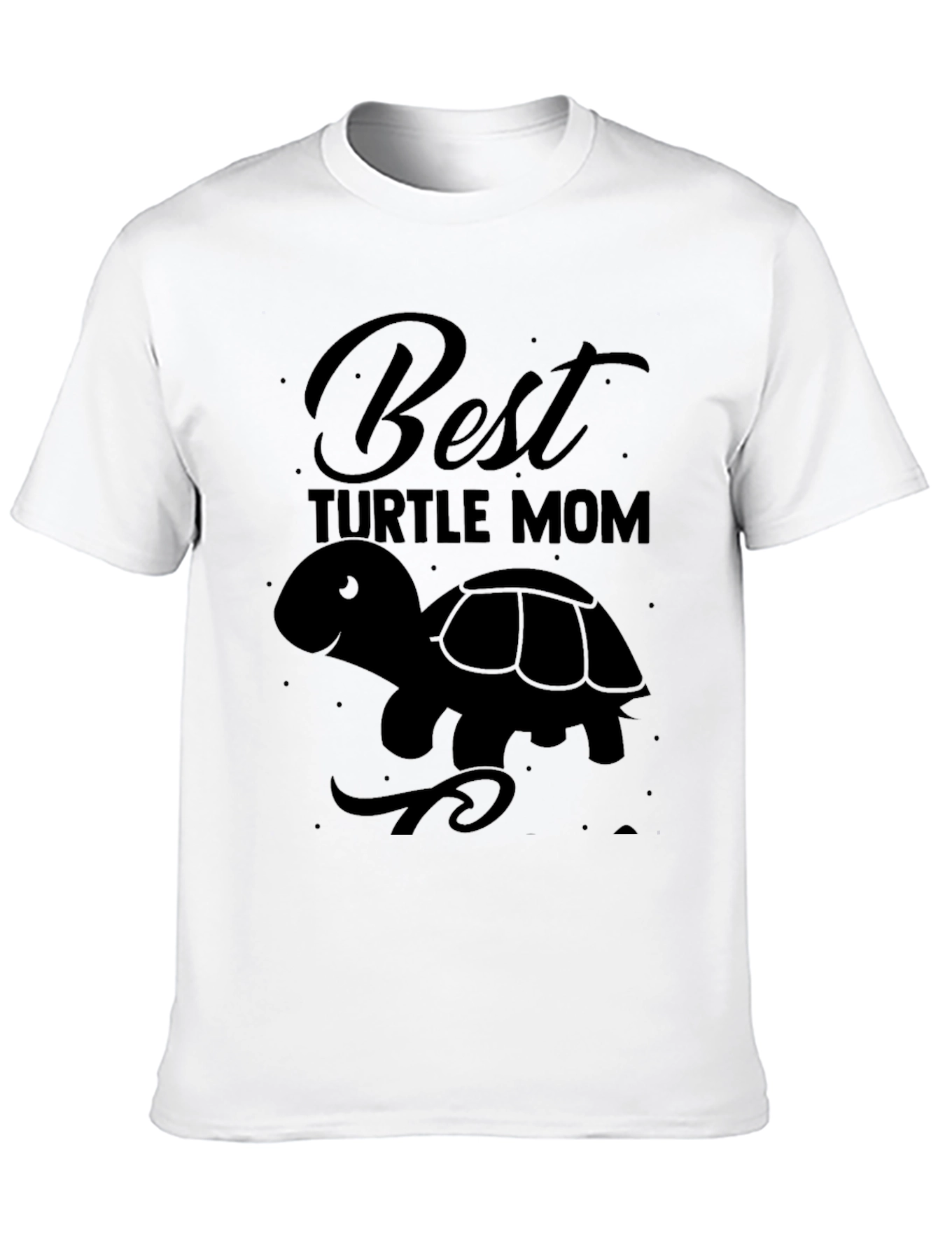 Best Turtle Mom Black T-Shirt