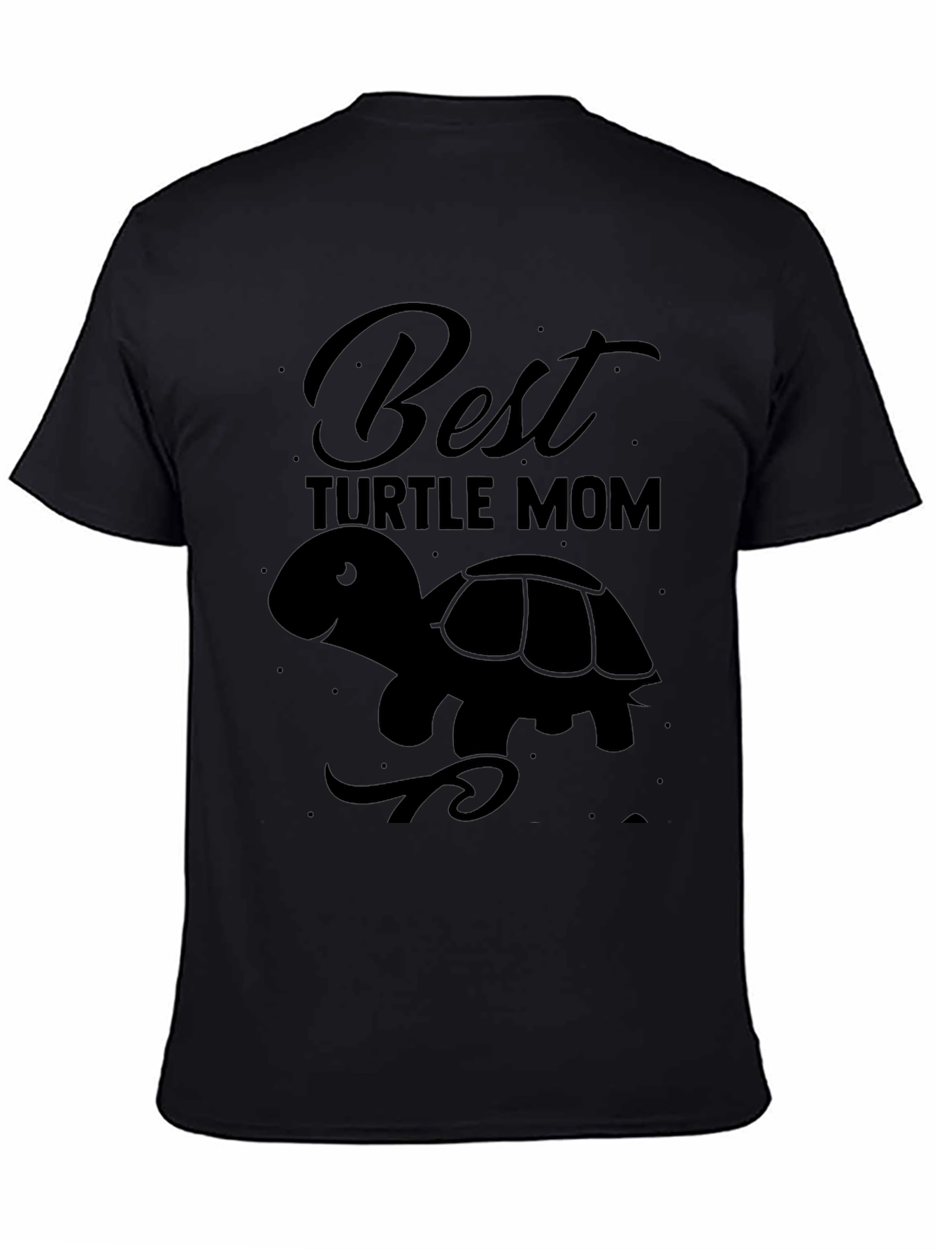 Best Turtle Mom Black T-Shirt