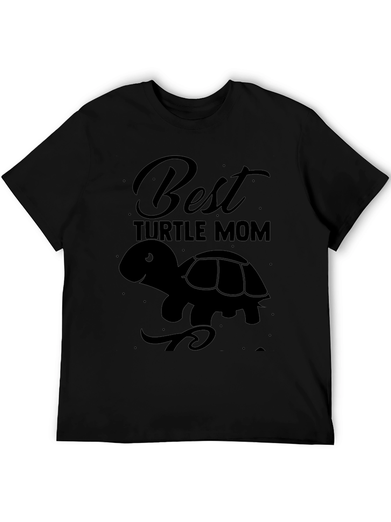 Best Turtle Mom Black T-Shirt