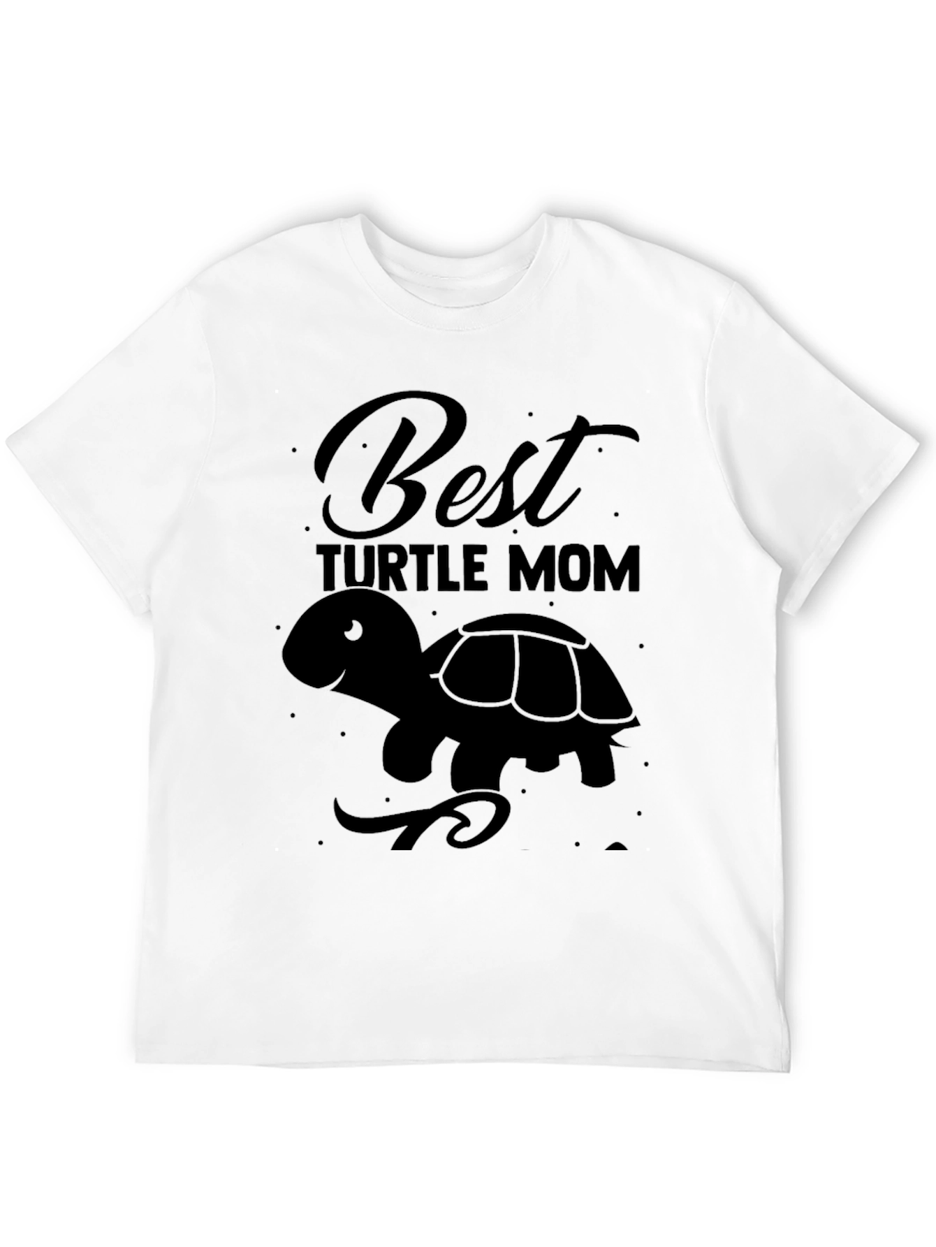 Best Turtle Mom Black T-Shirt