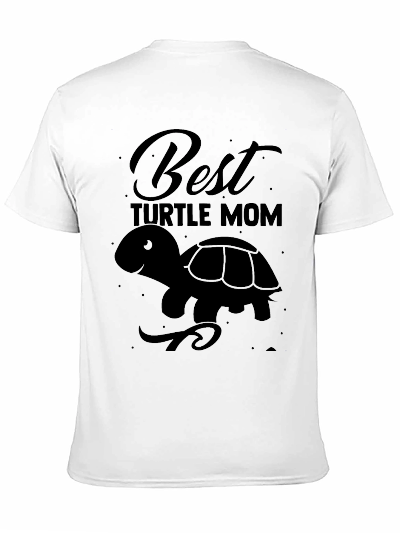 Best Turtle Mom Black T-Shirt
