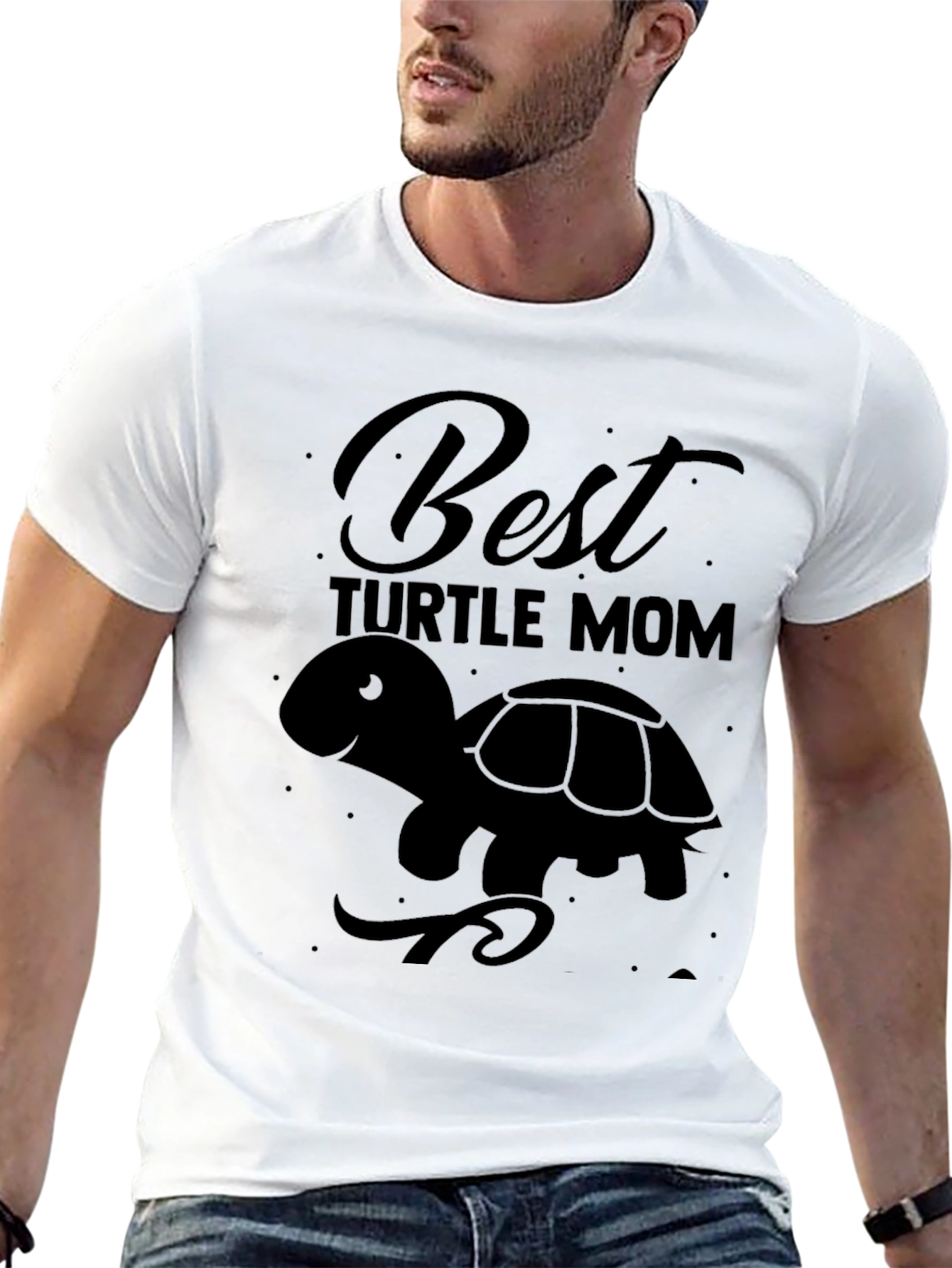 Best Turtle Mom Black T-Shirt