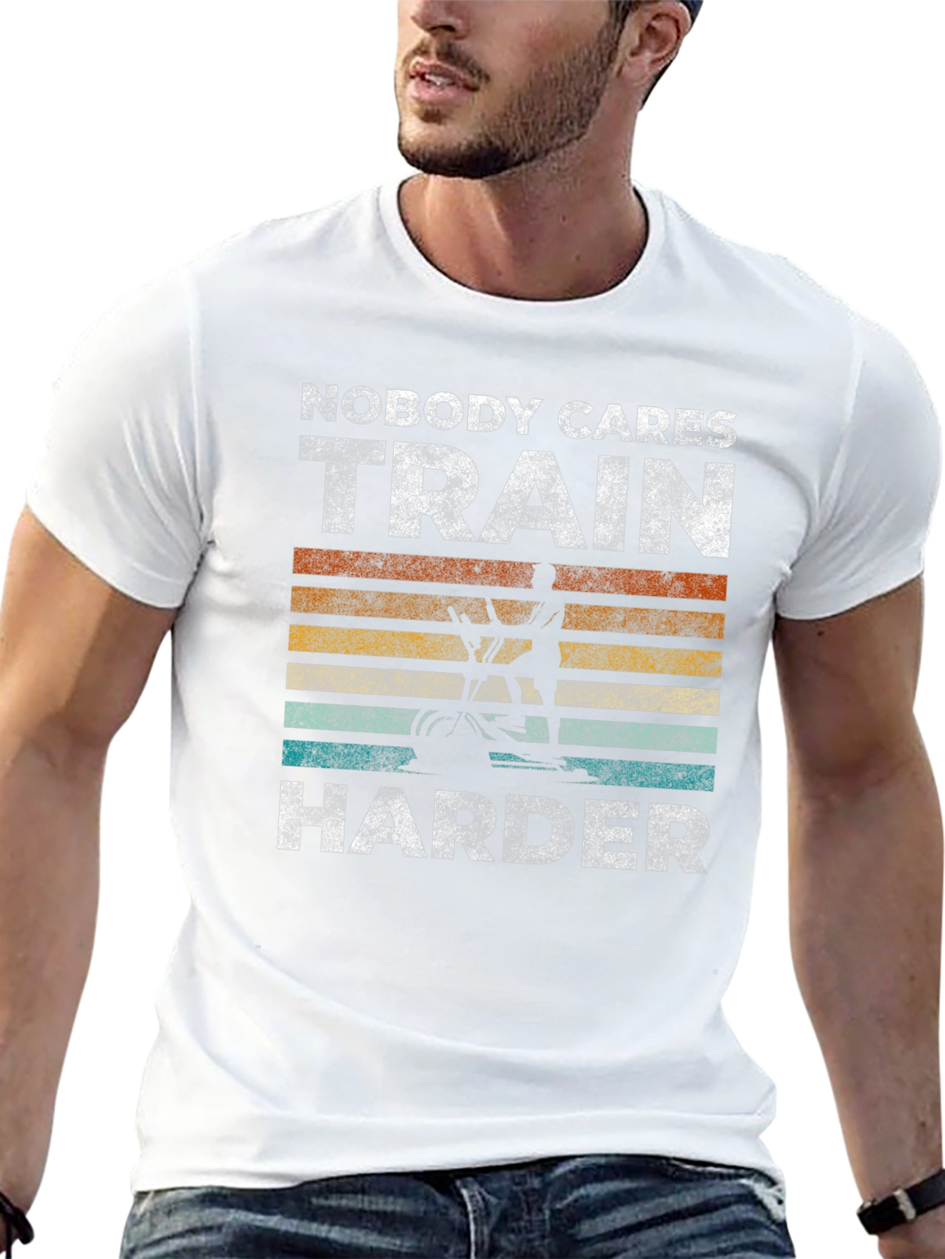 Train Harder Unisex T-Shirt - Gym Motivation
