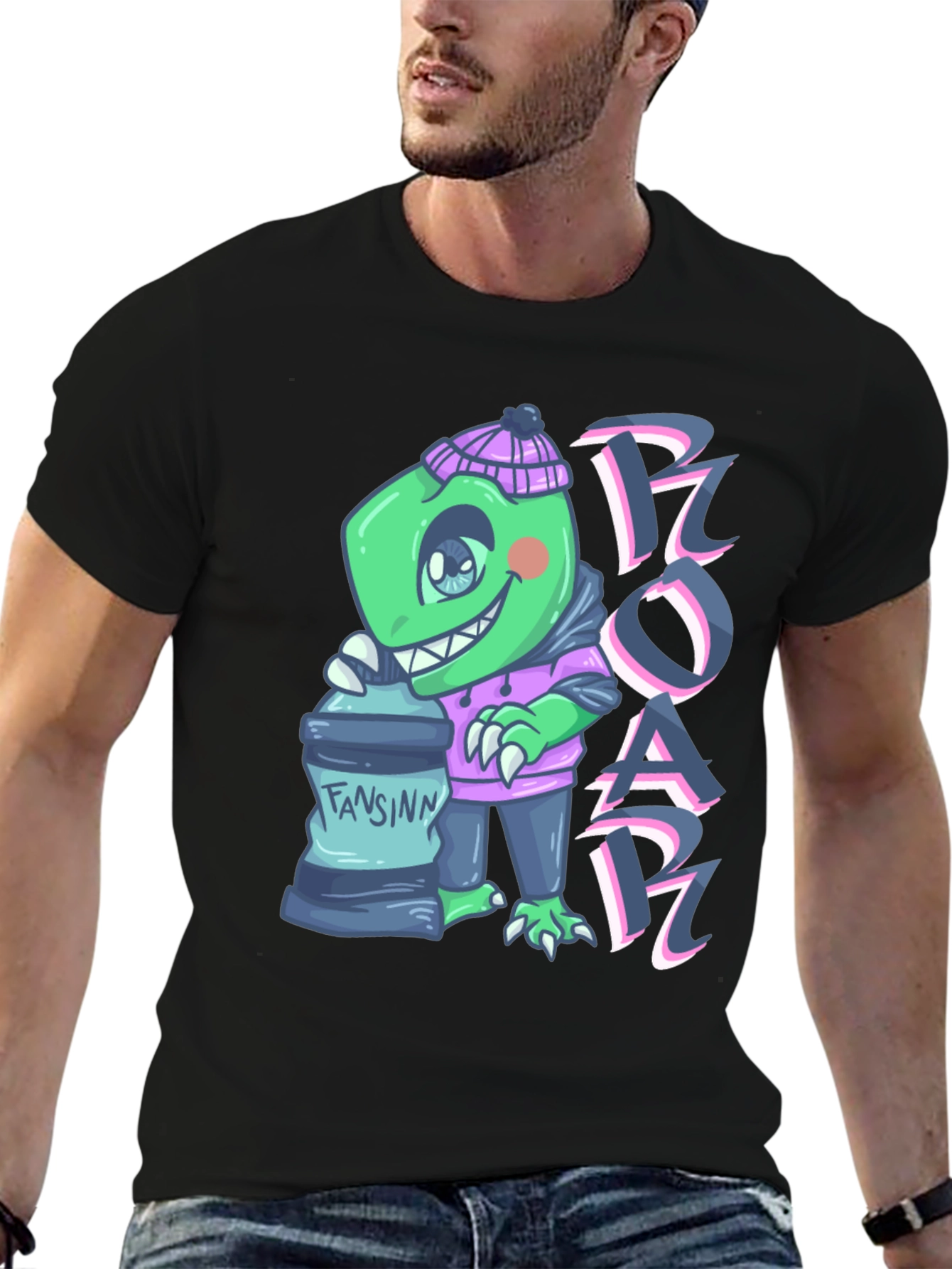 Cartoon Dino Graphic Tee - ROAR!