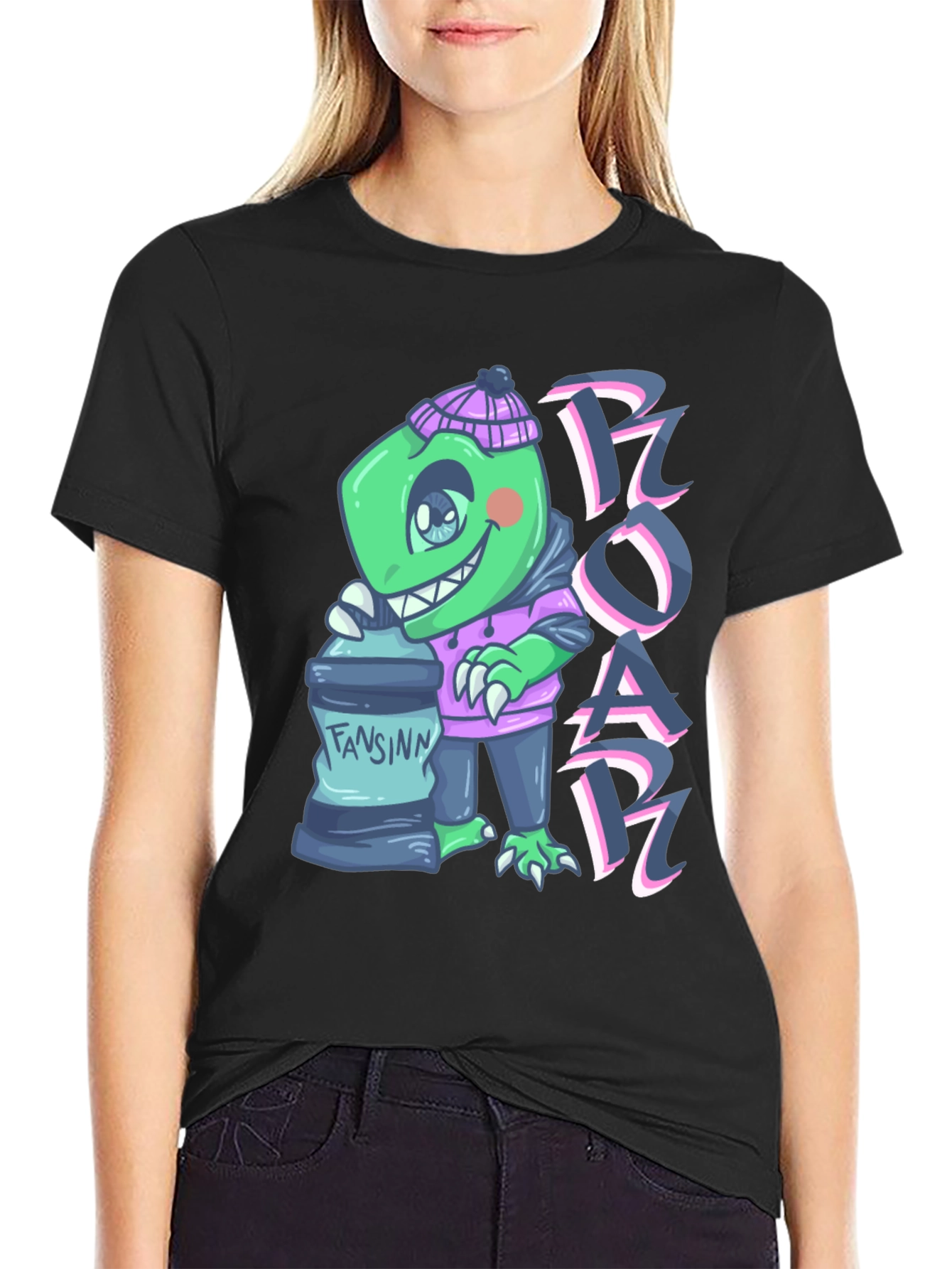 Cartoon Dino Graphic Tee - ROAR!