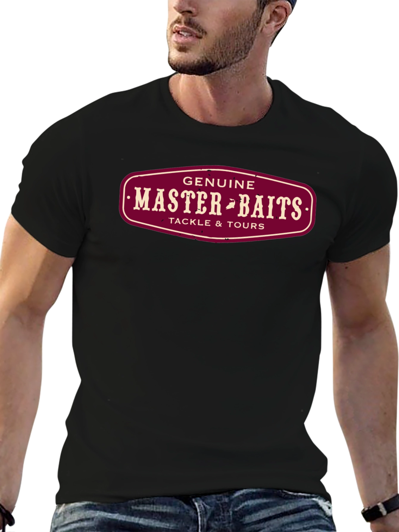 Genuine Master Baits Tackle & Tours Black T-Shirt