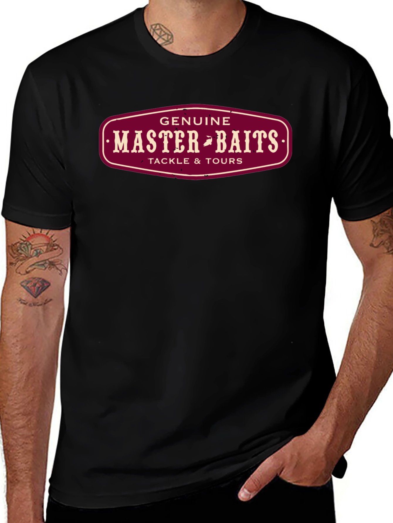 Genuine Master Baits Tackle & Tours Black T-Shirt