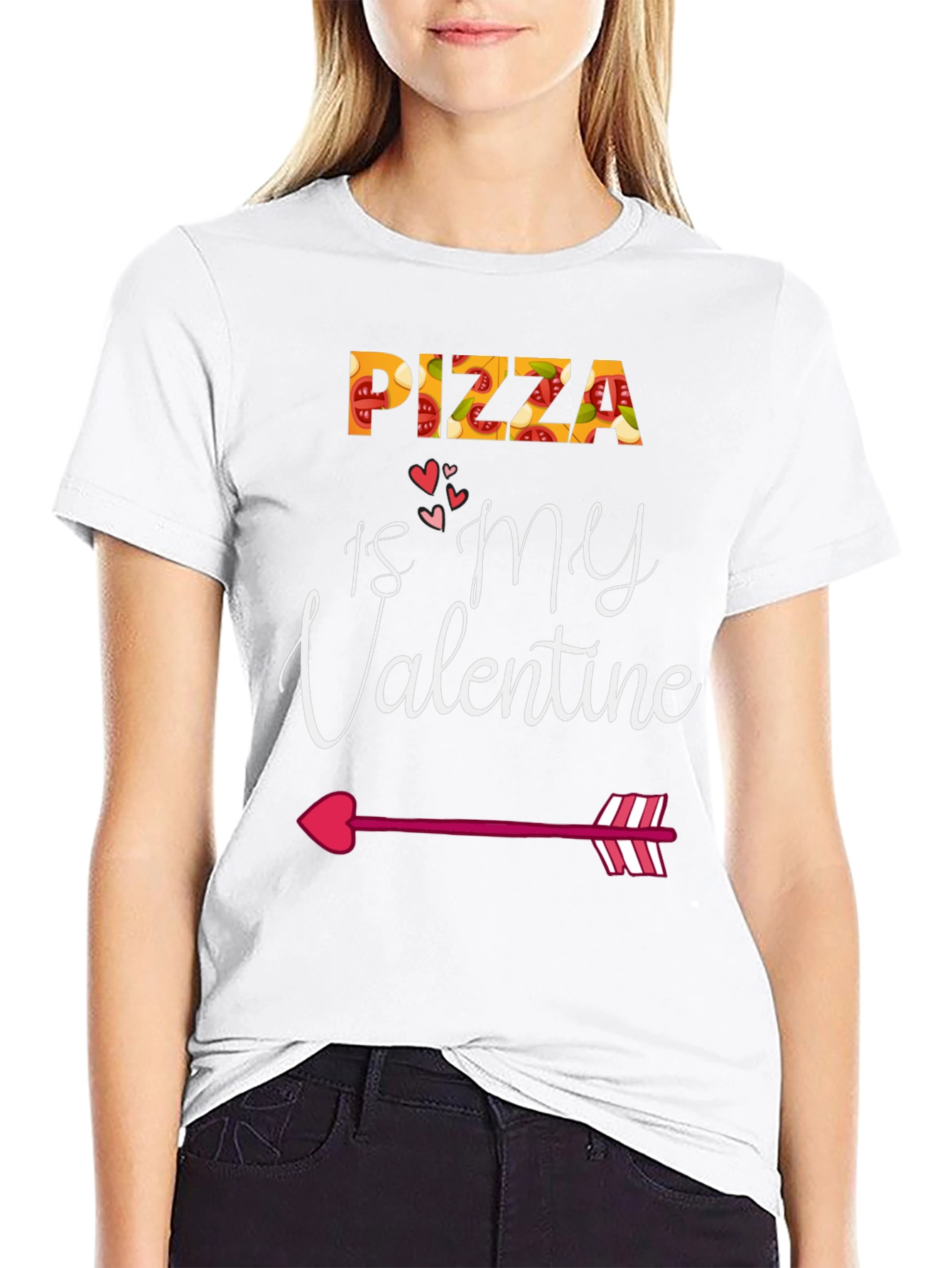 Pizza Is My Valentine Graphic Tee