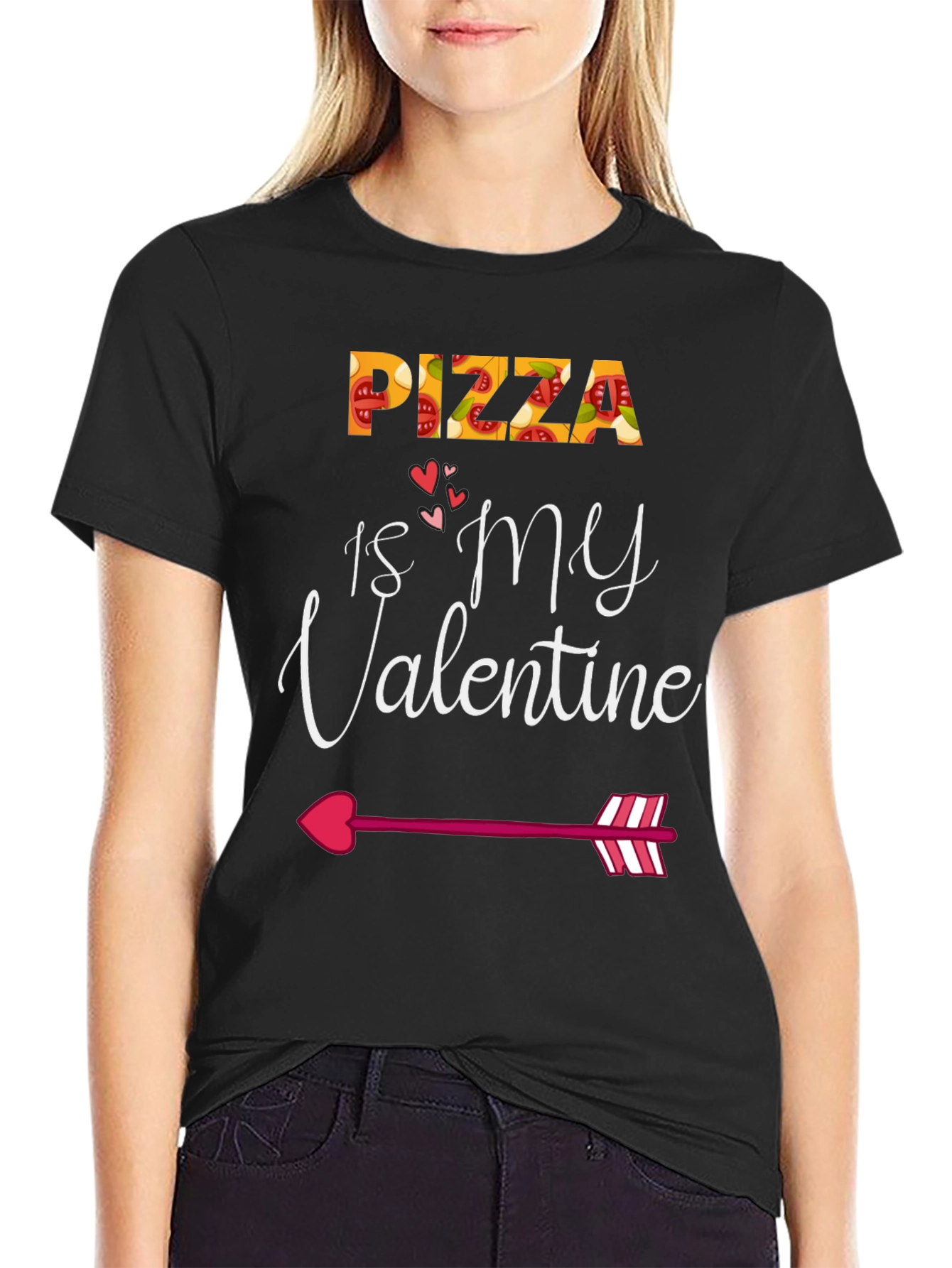 Pizza Is My Valentine Graphic Tee