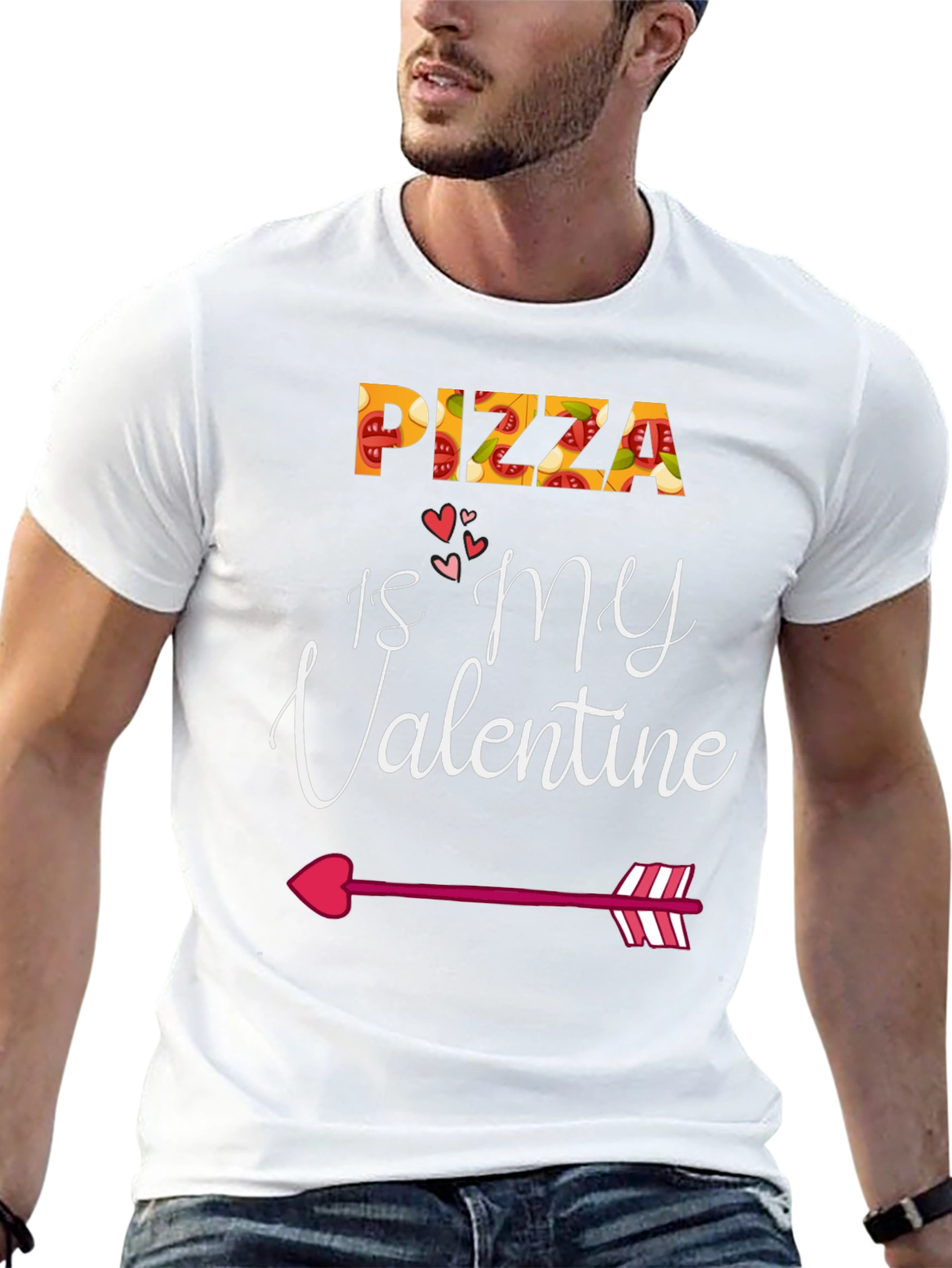 Pizza Is My Valentine Graphic Tee