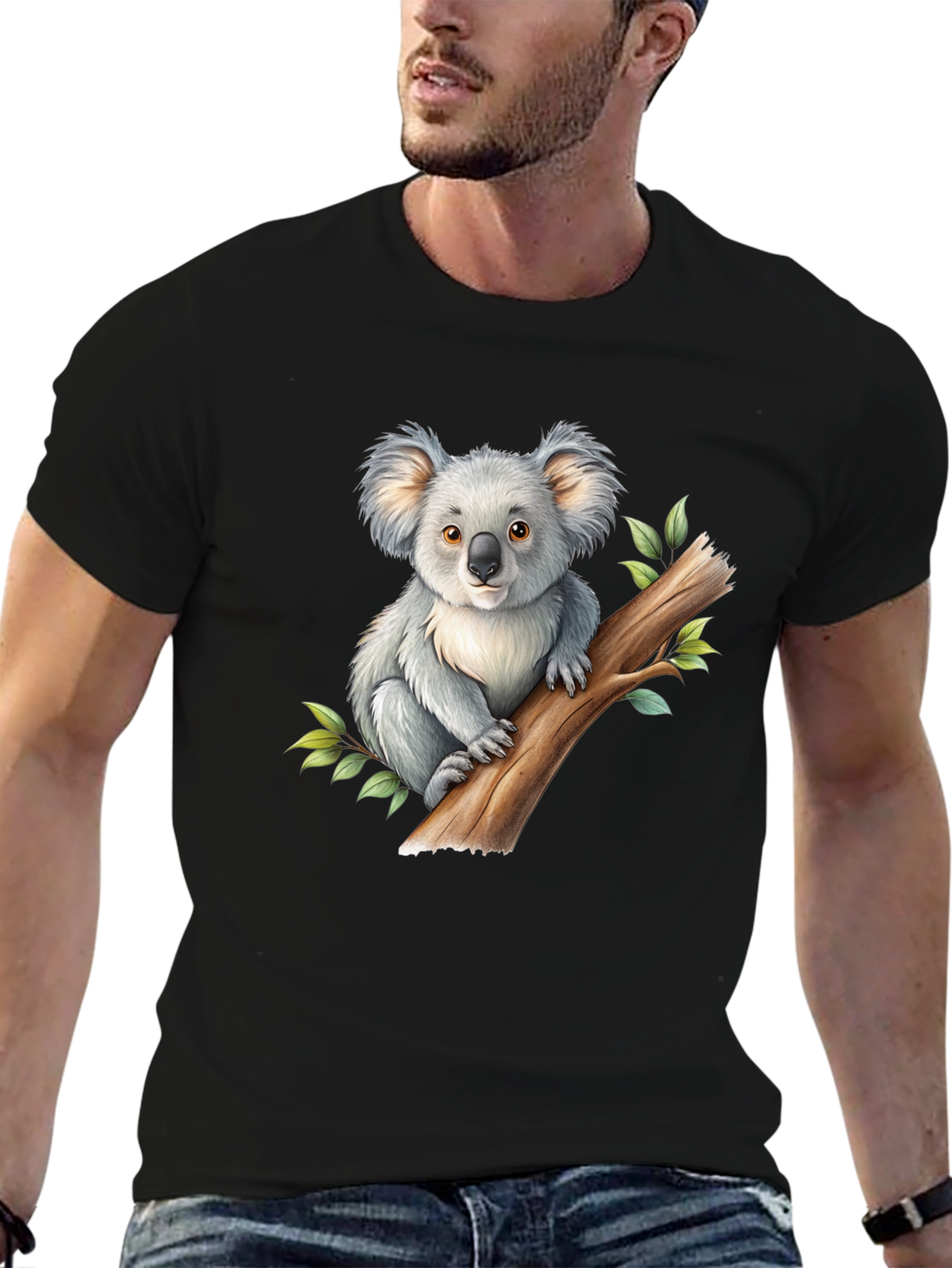 Koala Graphic Black T-Shirt
