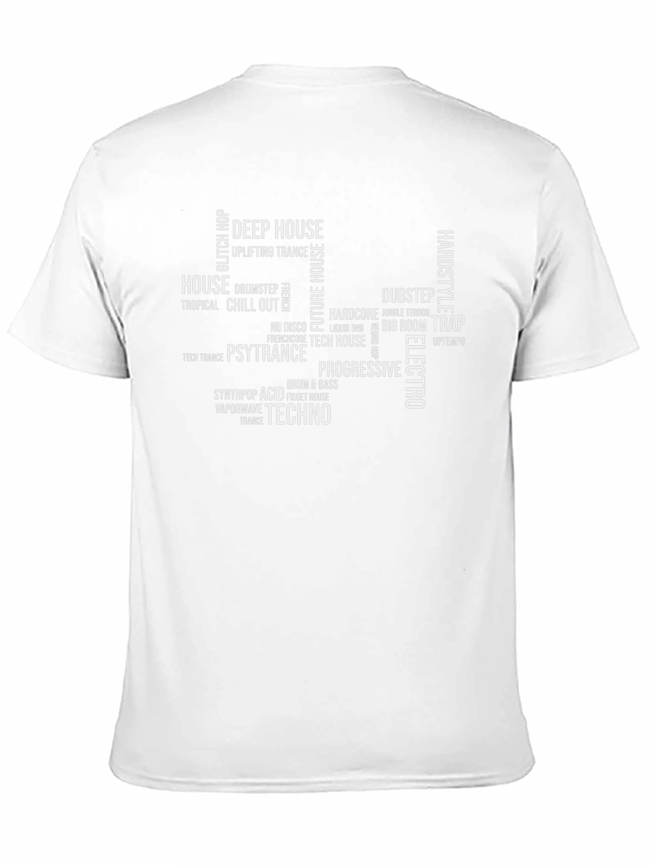 Music Genre Word Cloud Graphic Tee
