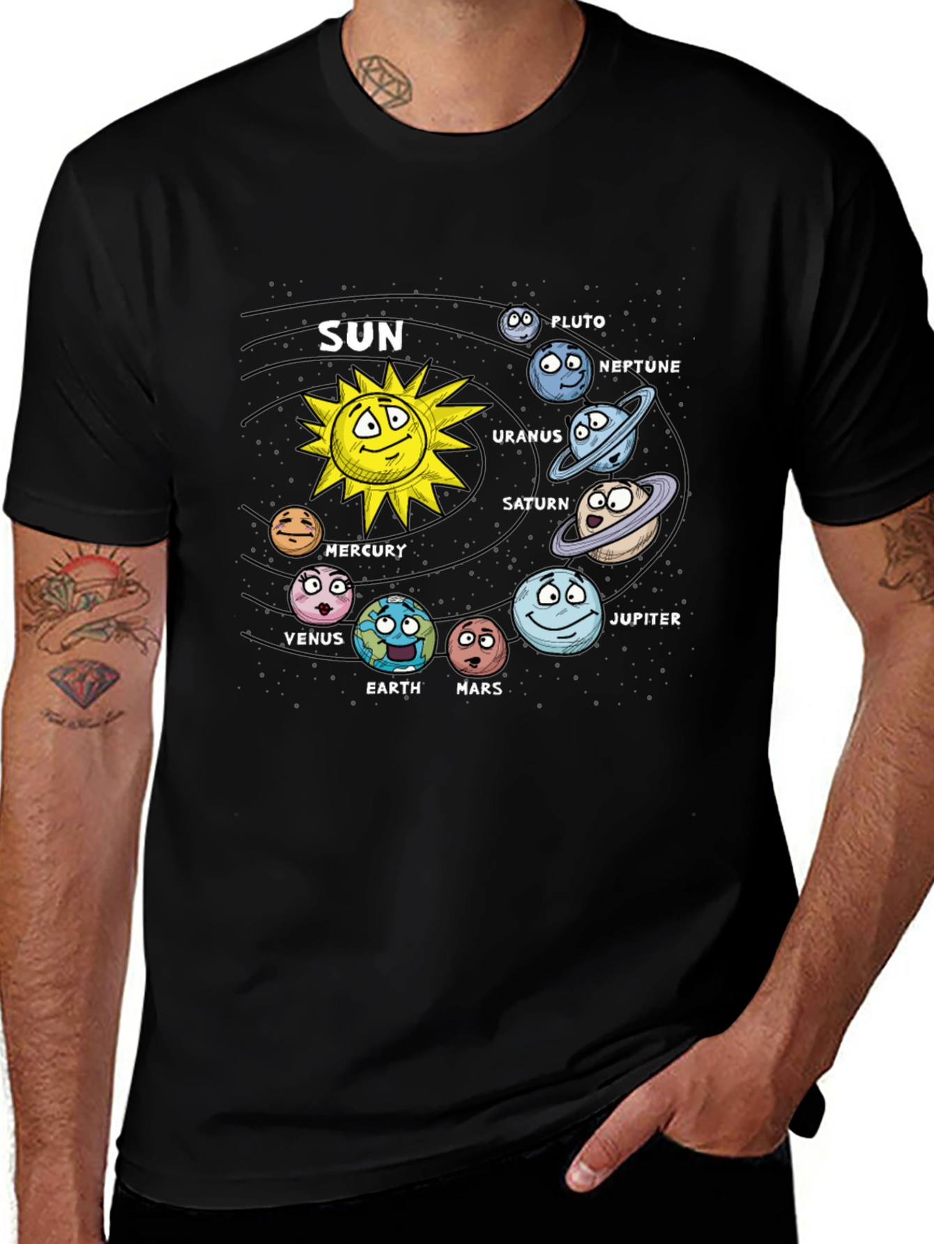 Cartoon Solar System T-Shirt