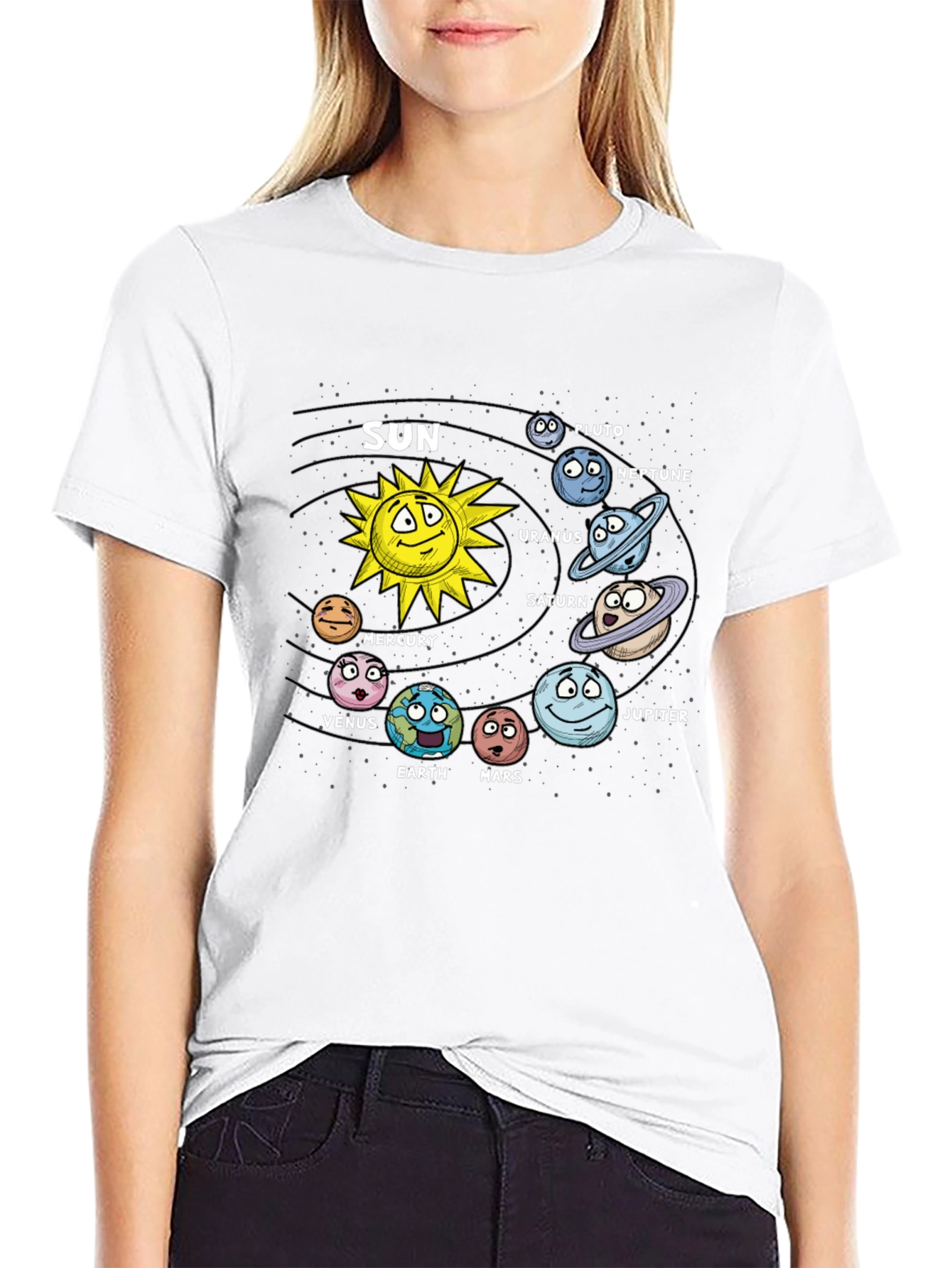 Cartoon Solar System T-Shirt