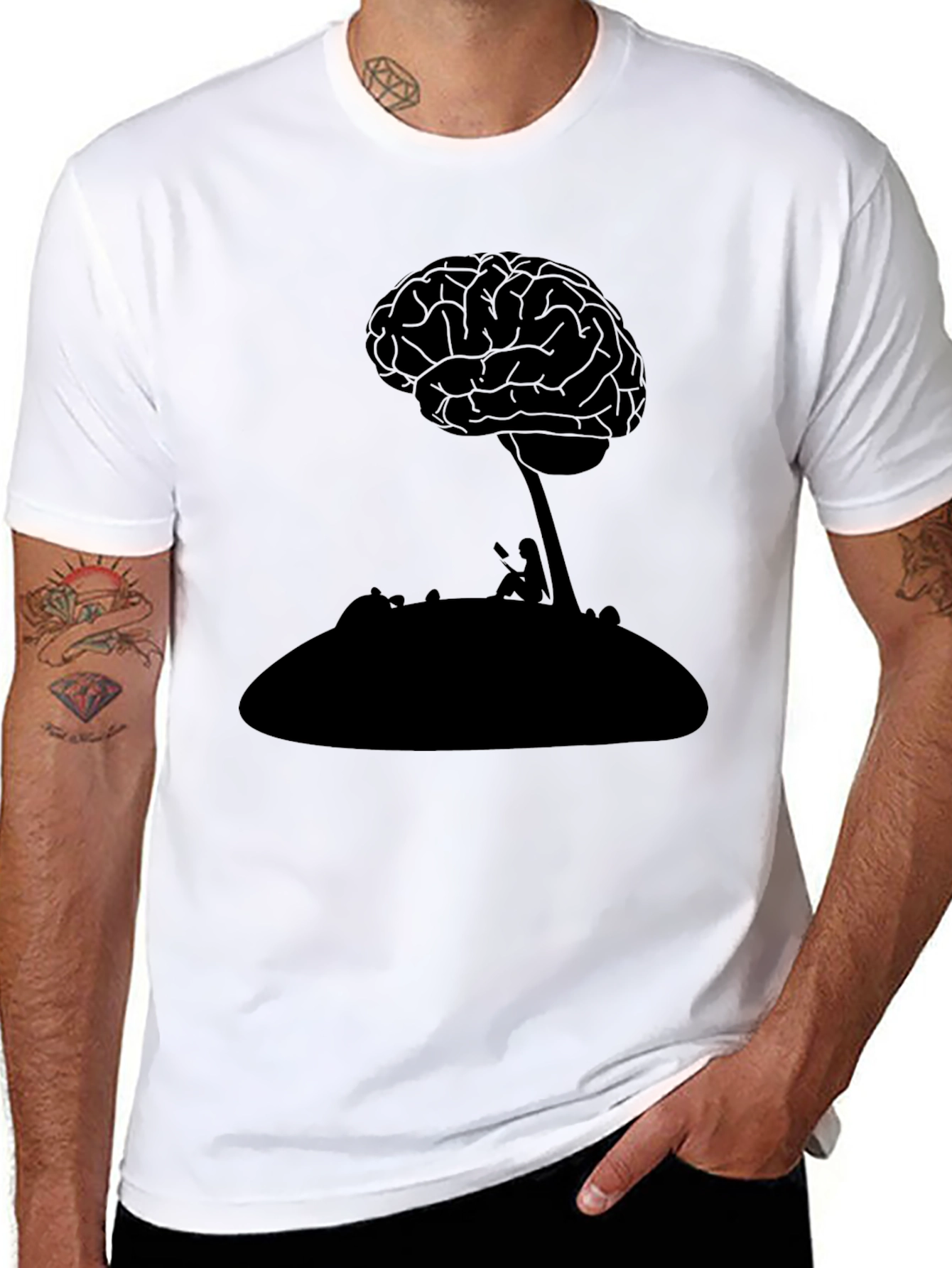 Brain Tree Graphic Tee - Thoughtful Design