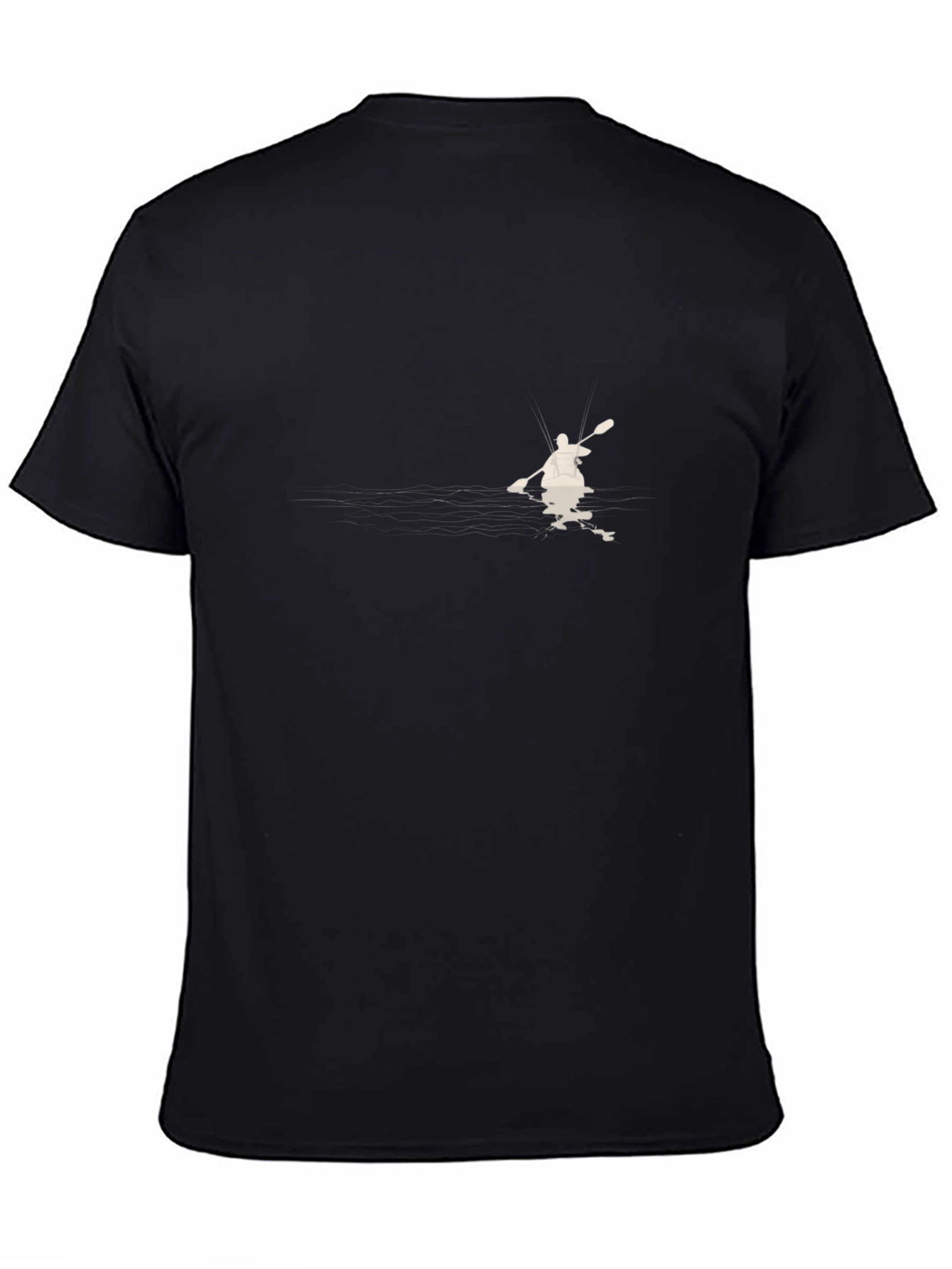 Kayaker Silhouette Tee - Black Casual Cotton Shirt