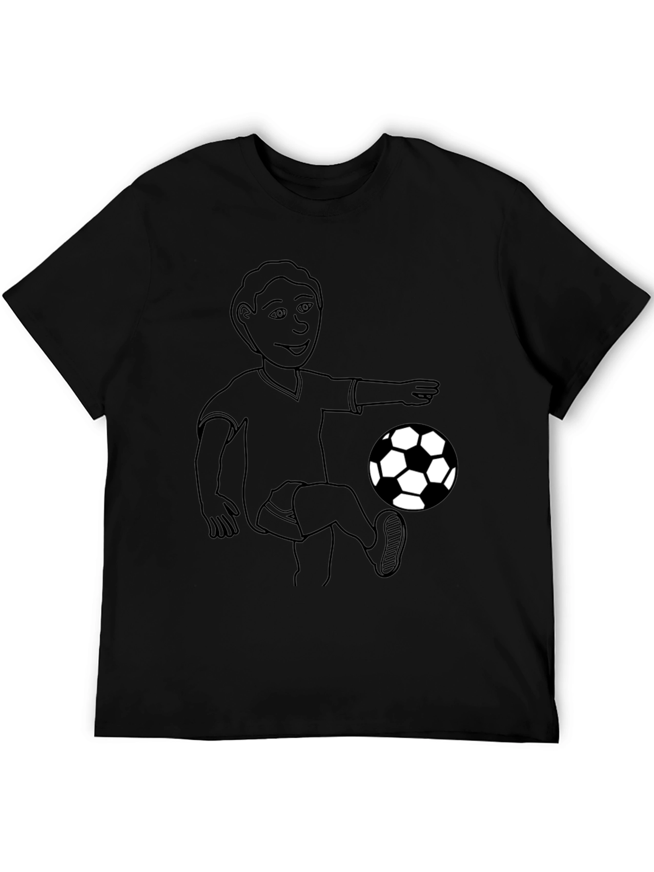 Soccer Player Black T-Shirt