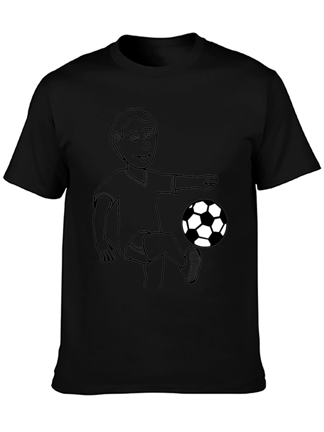 Soccer Player Black T-Shirt