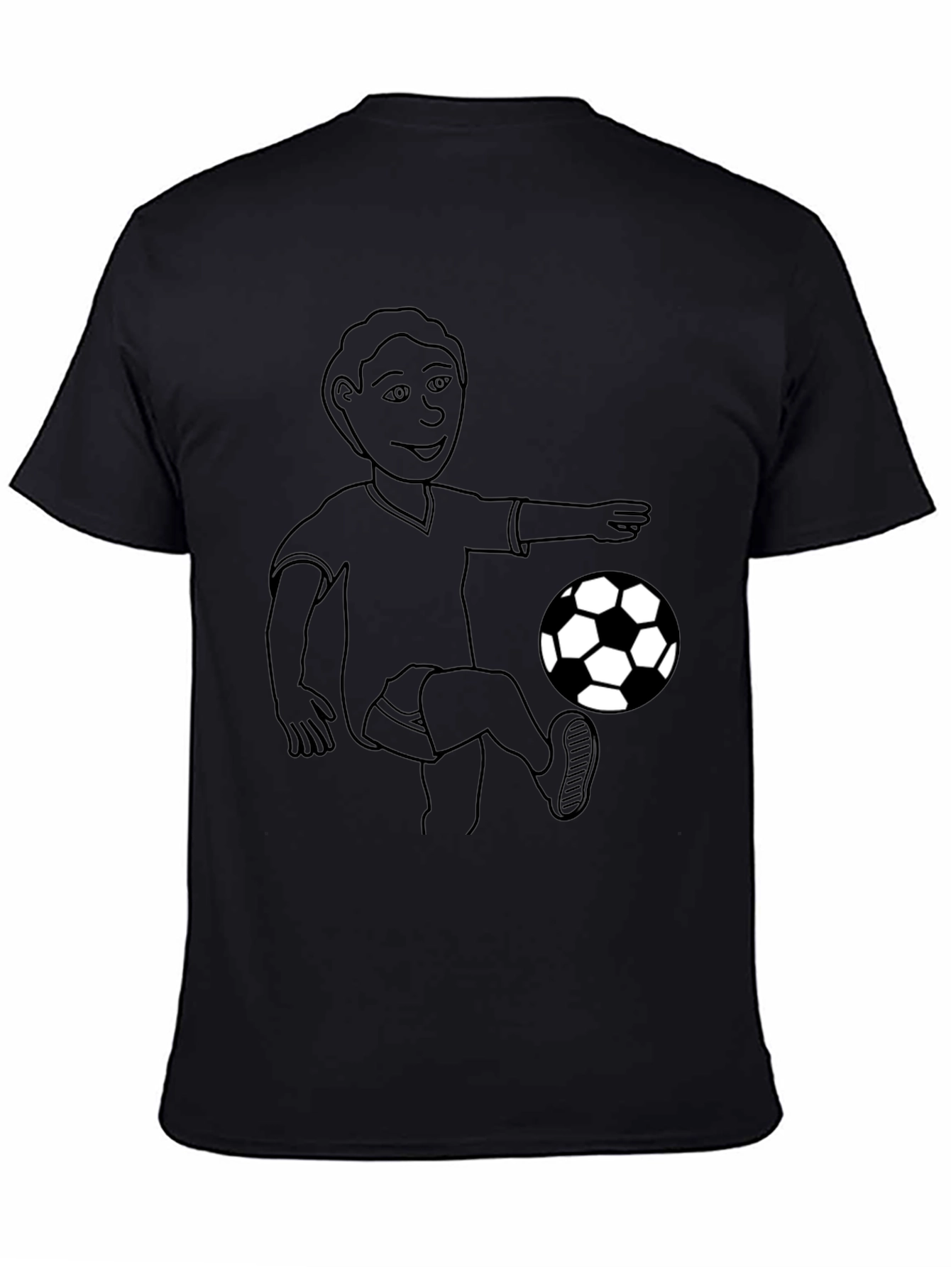 Soccer Player Black T-Shirt