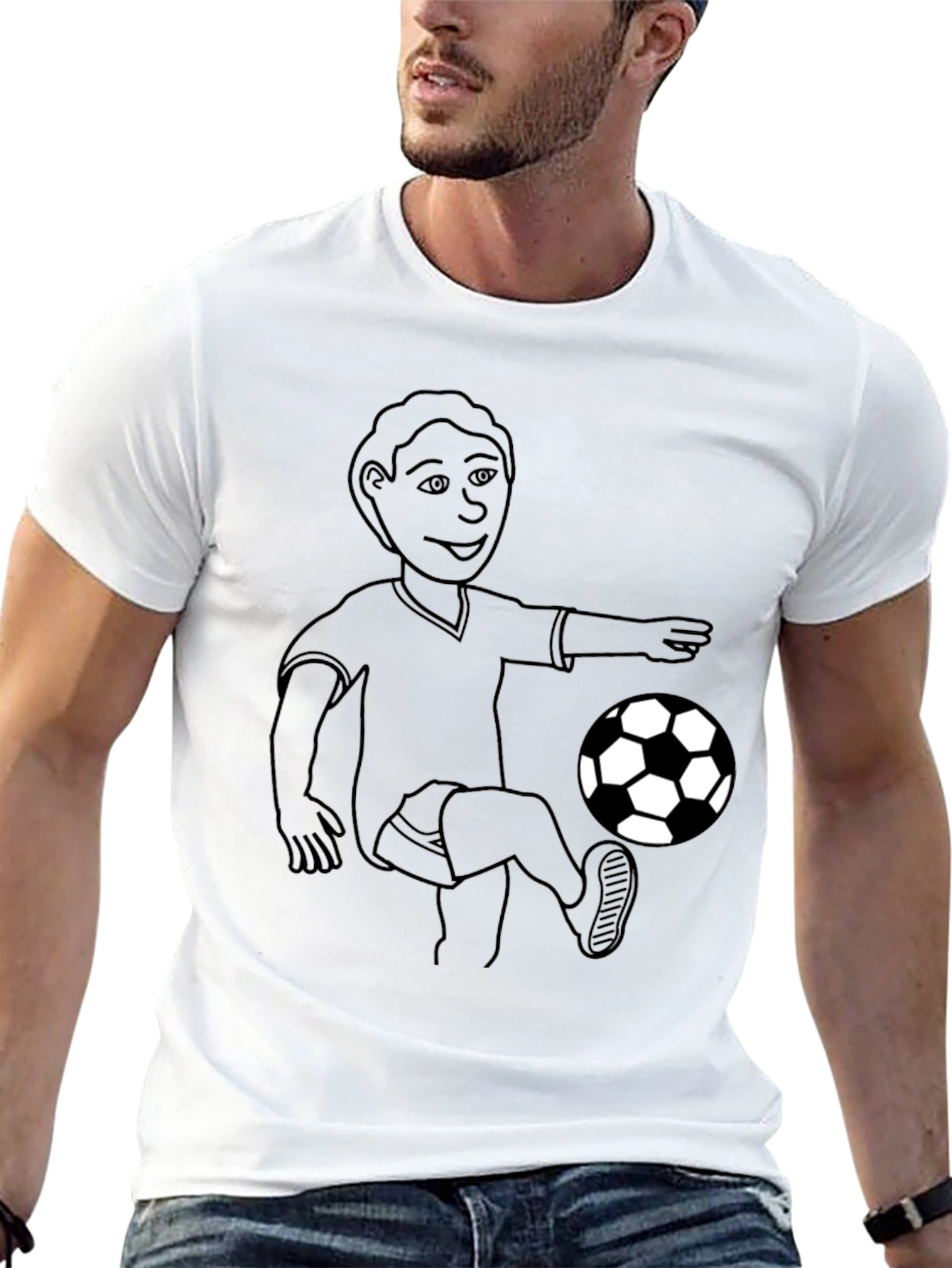 Soccer Player Black T-Shirt
