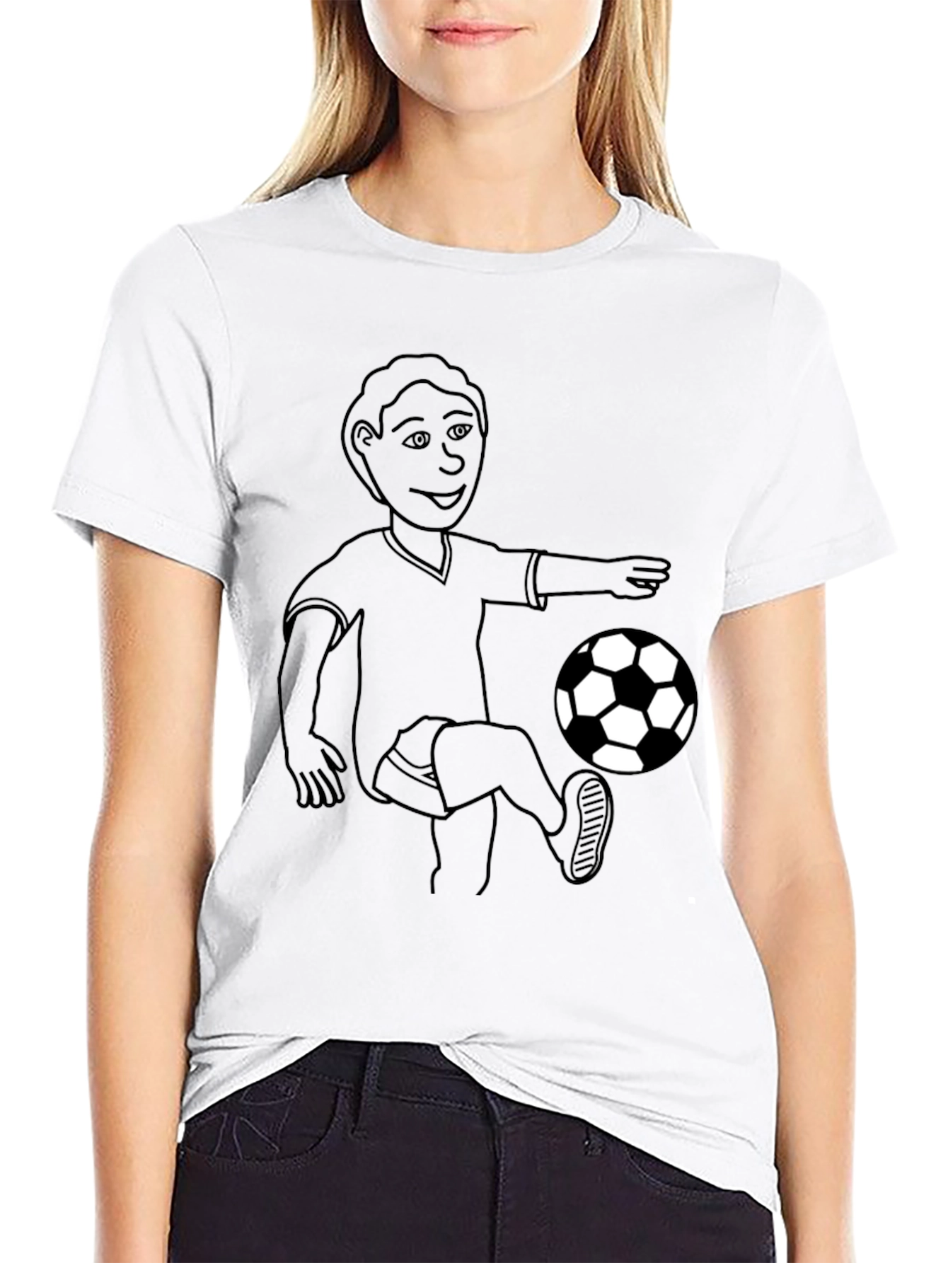 Soccer Player Black T-Shirt