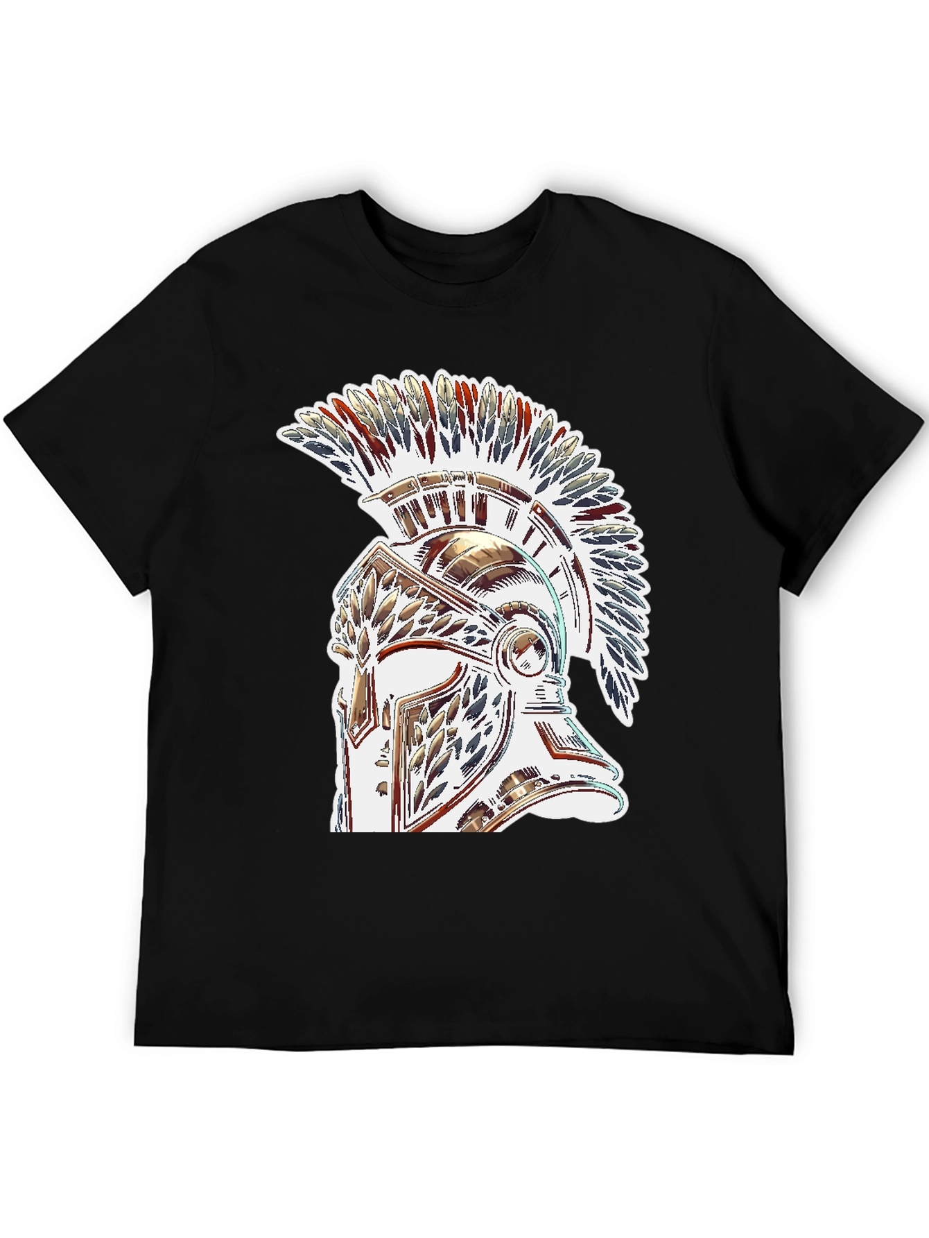 Warrior Helmet Graphic Tee - Black